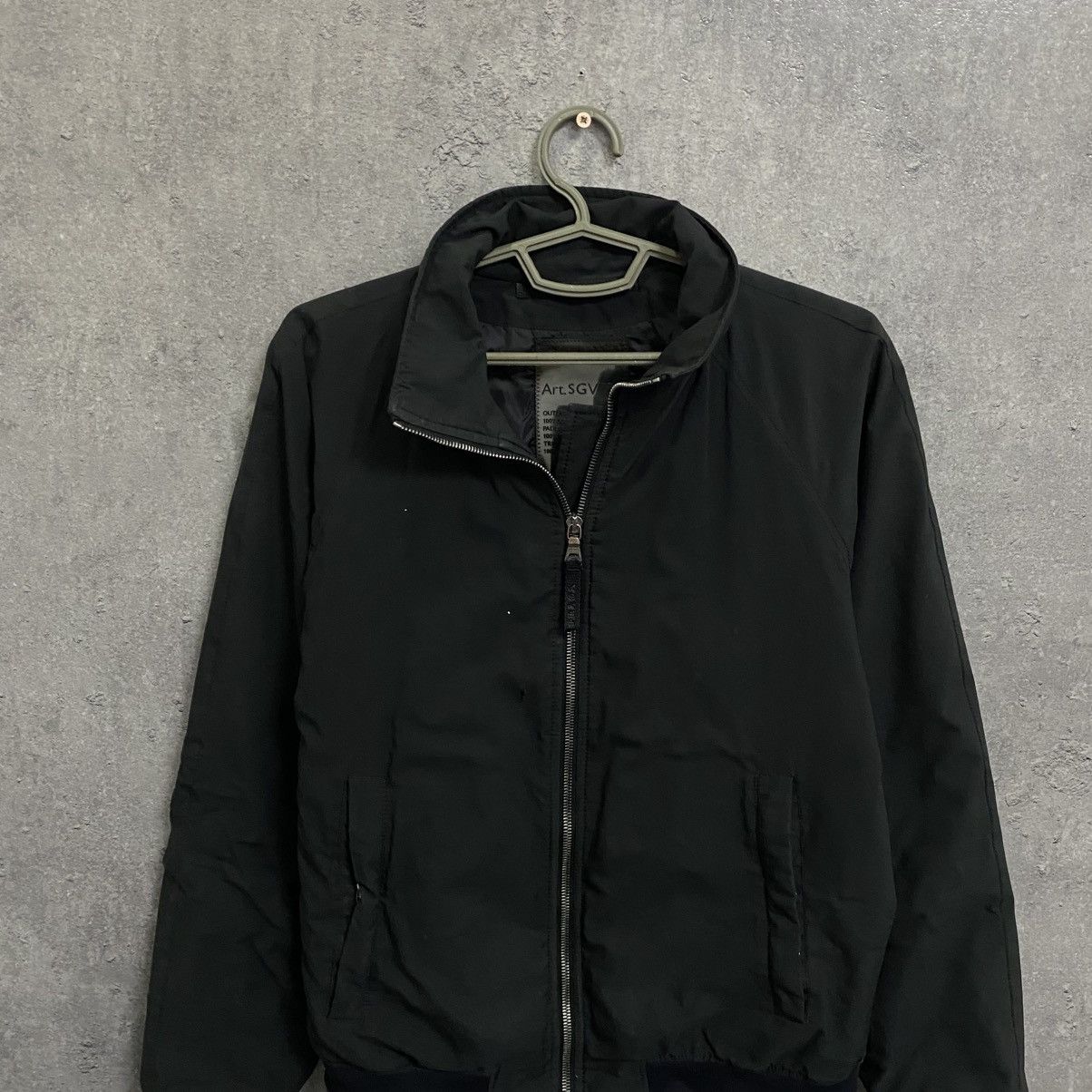 Prada Nylon Red Tab Black Bomber Jacket