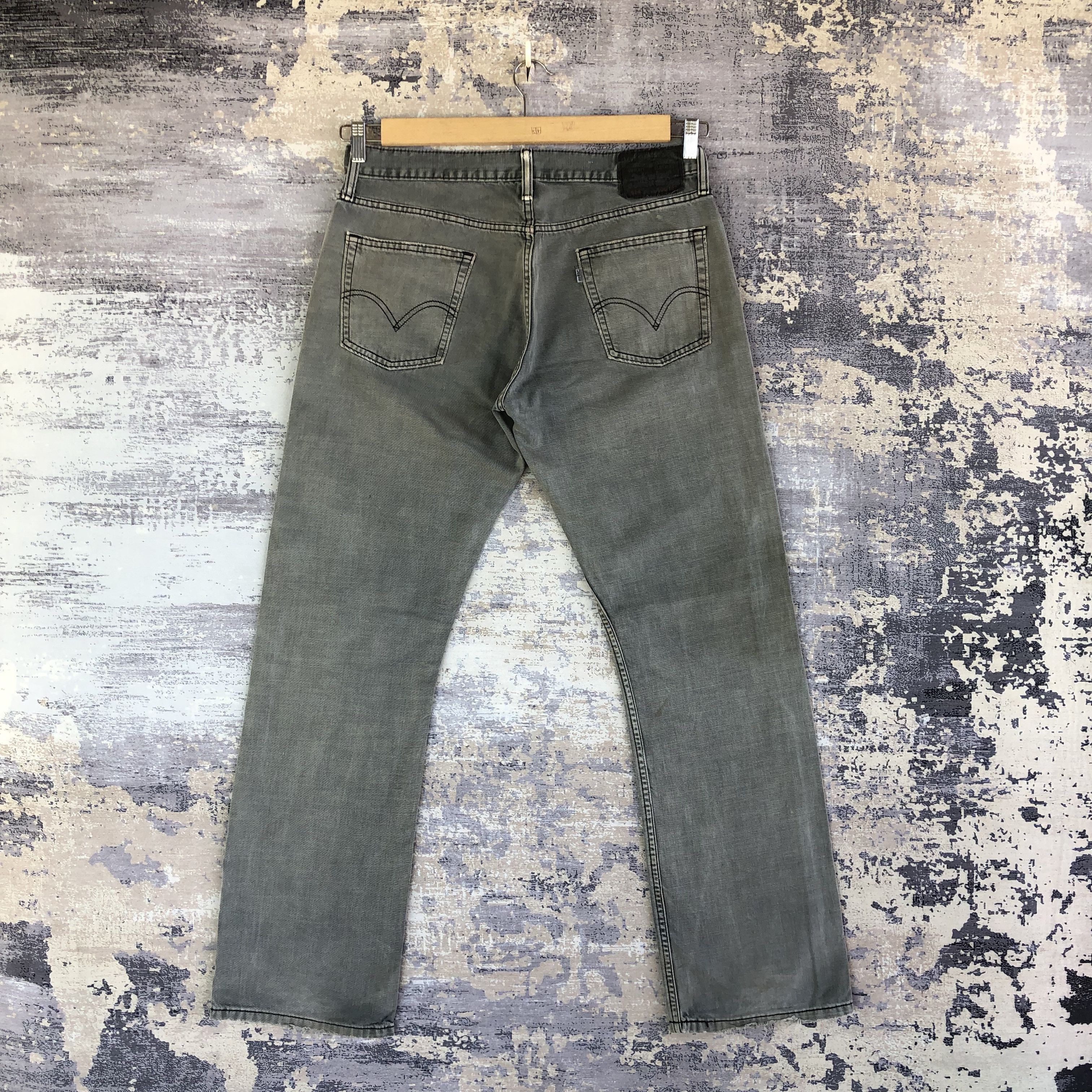 Levi's Vintage Levis Super Black Ash Gray Jeans Levi's 514 Denim Size US 34 / EU 50 - 2 Thumbnail
