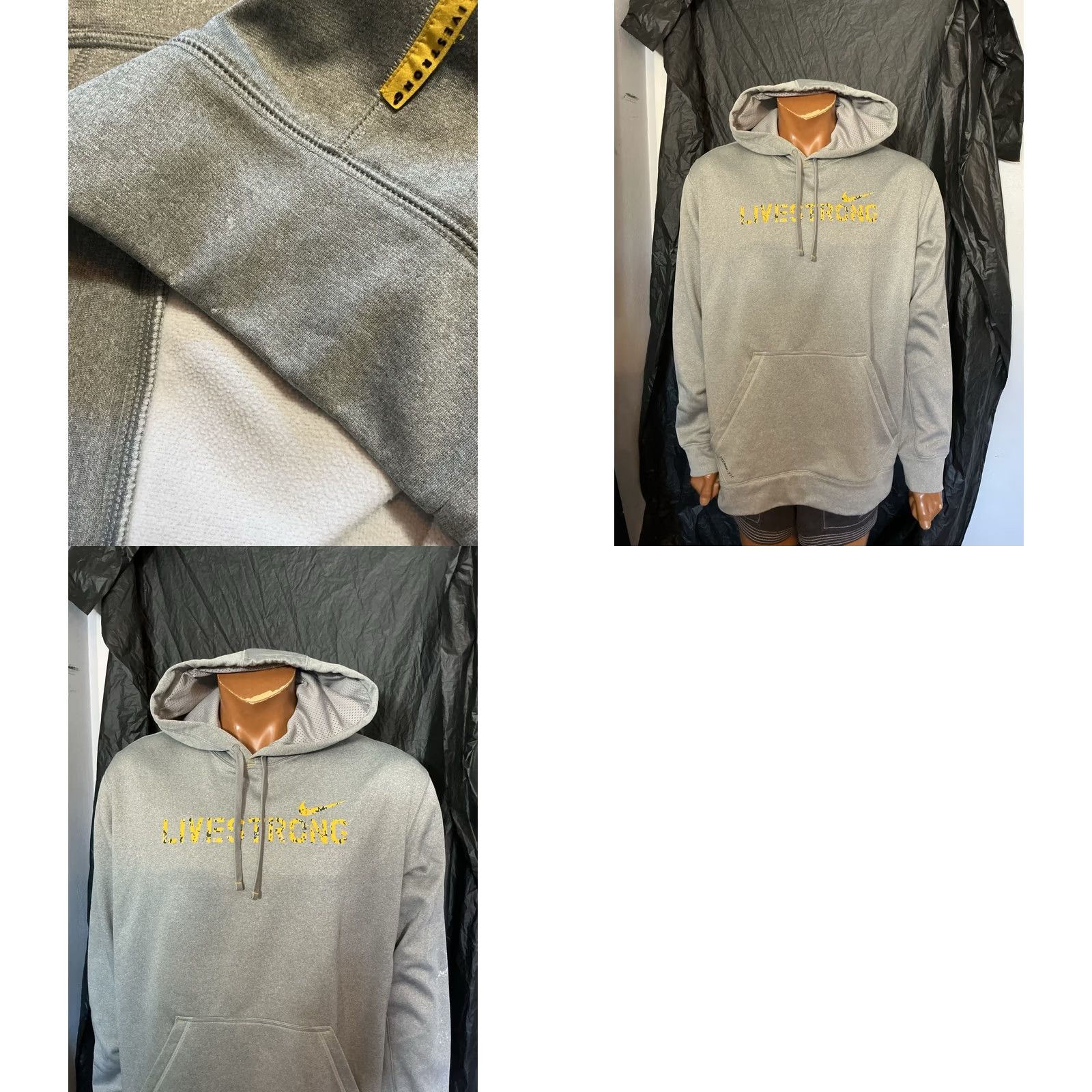 Nike Nike Therma Fit Livestrong Gray Fleece Pullover Hoodie XL Mens Size US XL / EU 56 / 4 - 8 Thumbnail