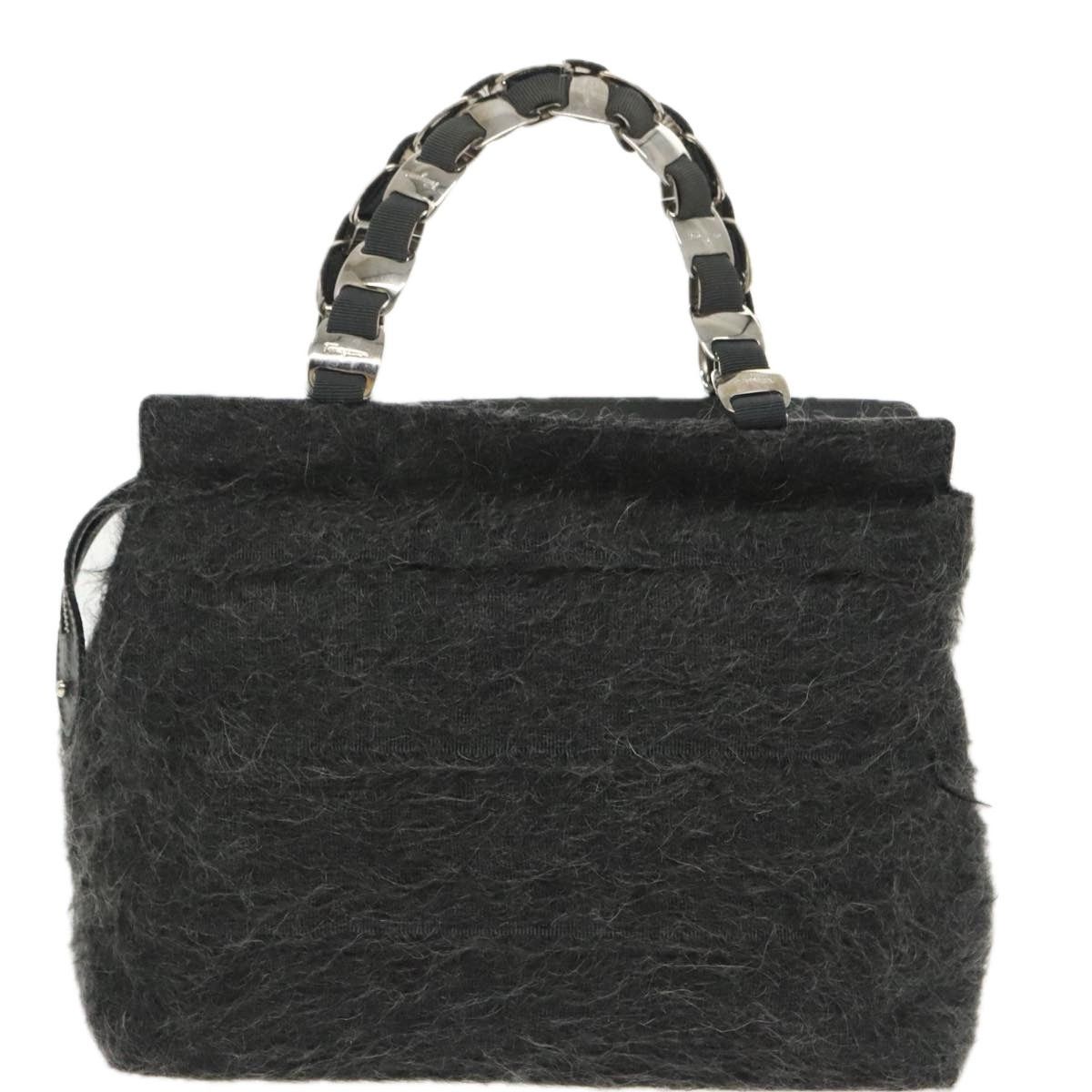 Salvatore Ferragamo Salvatore Ferragamo Hand Bag Wool Gray Silver Size ONE SIZE - 2 Thumbnail