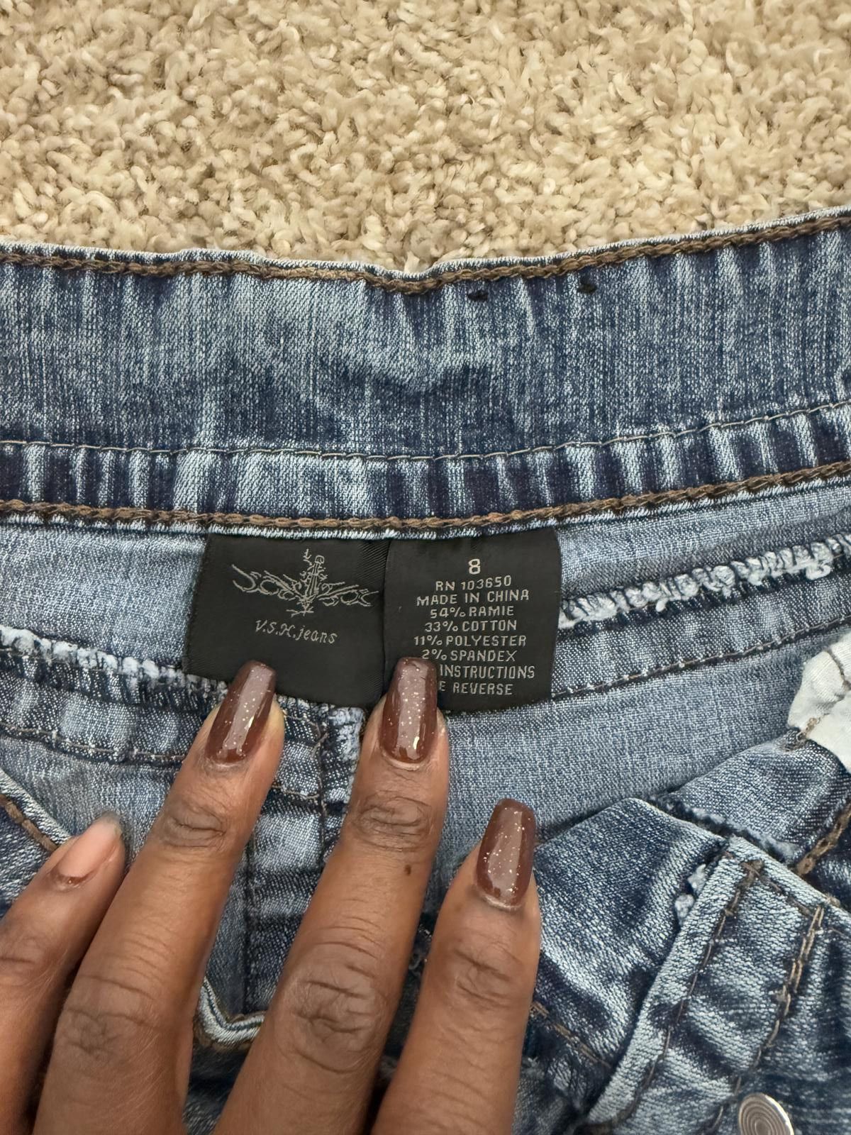 Designer Vintage Y2K Soft Grunge high waist denim jean skirt Size 32" / US 10 / IT 46 - 6 Thumbnail