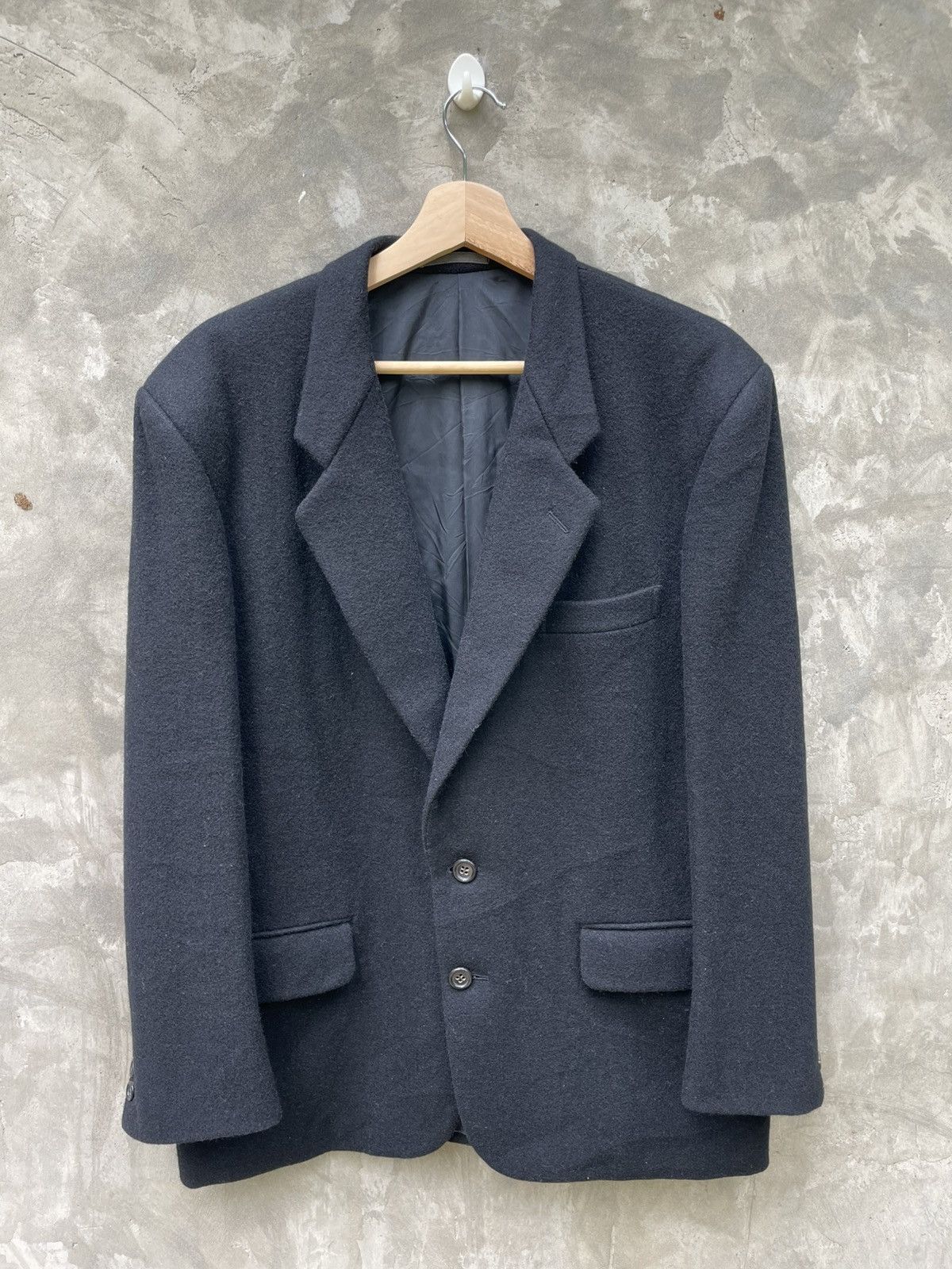 Comme des Garcons Vintage Comme Des Garcons Homme Wool Blazer Jacket Size US M / EU 48-50 / 2 - 2 Thumbnail