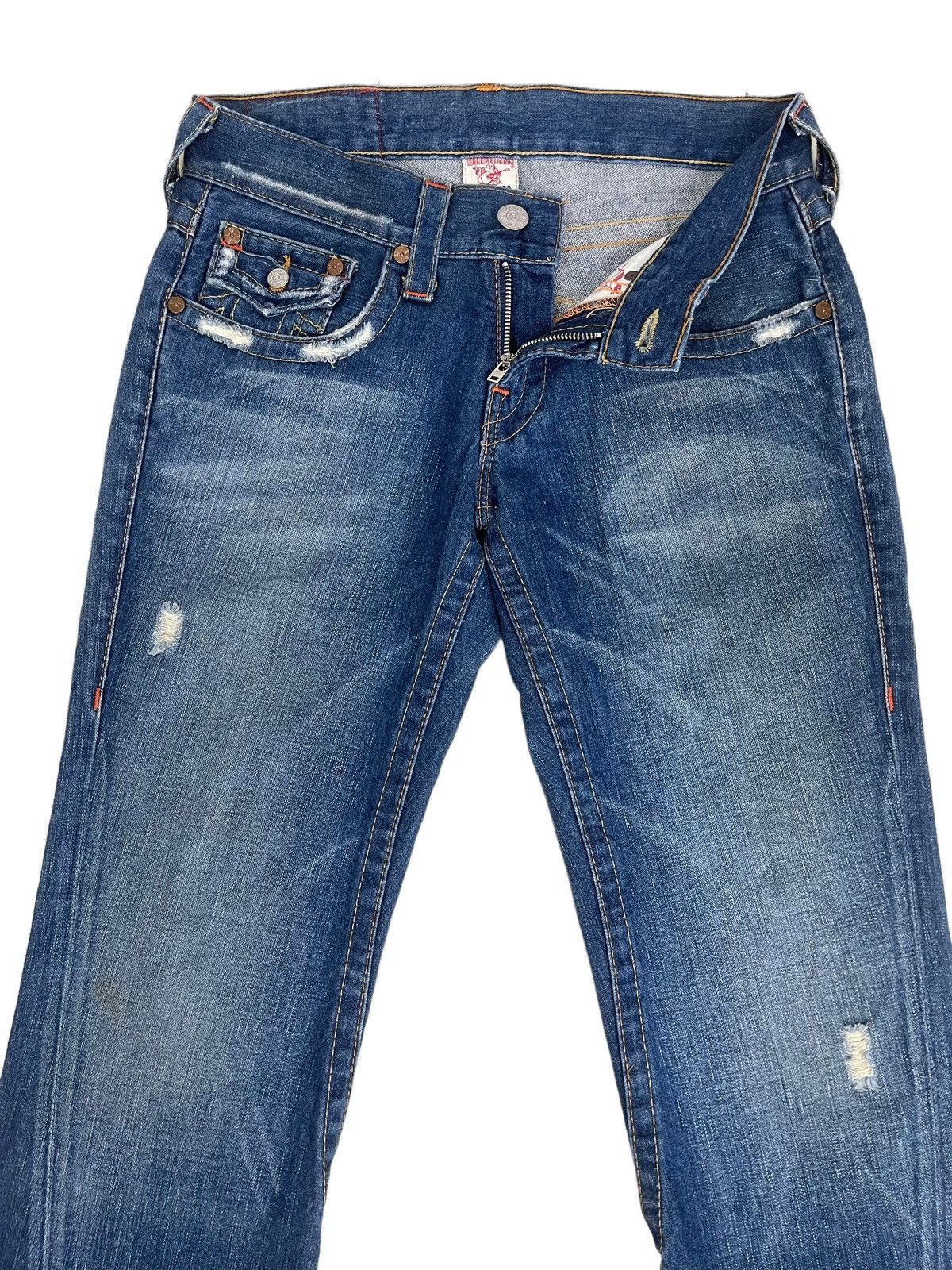 True Religion Flared Distressed Y2k True Religion Joey Jeans Size US 32 / EU 48 - 3 Thumbnail