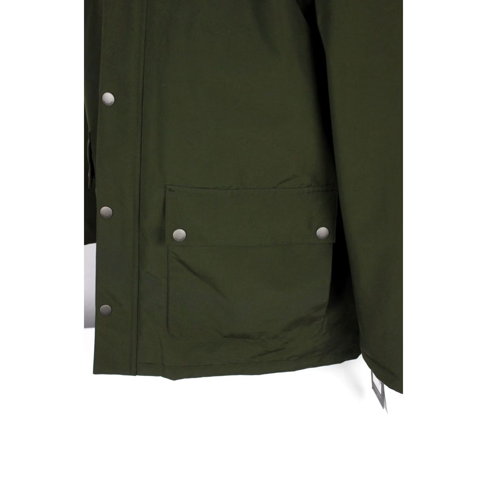 Tommy Hilfiger VINTAGE Tommy Hilfiger Men's Barn Jacket Corduroy Collar Full Zip XXL Green Water Wind Jacket Size US XXL / EU 58 / 5 - 7 Thumbnail