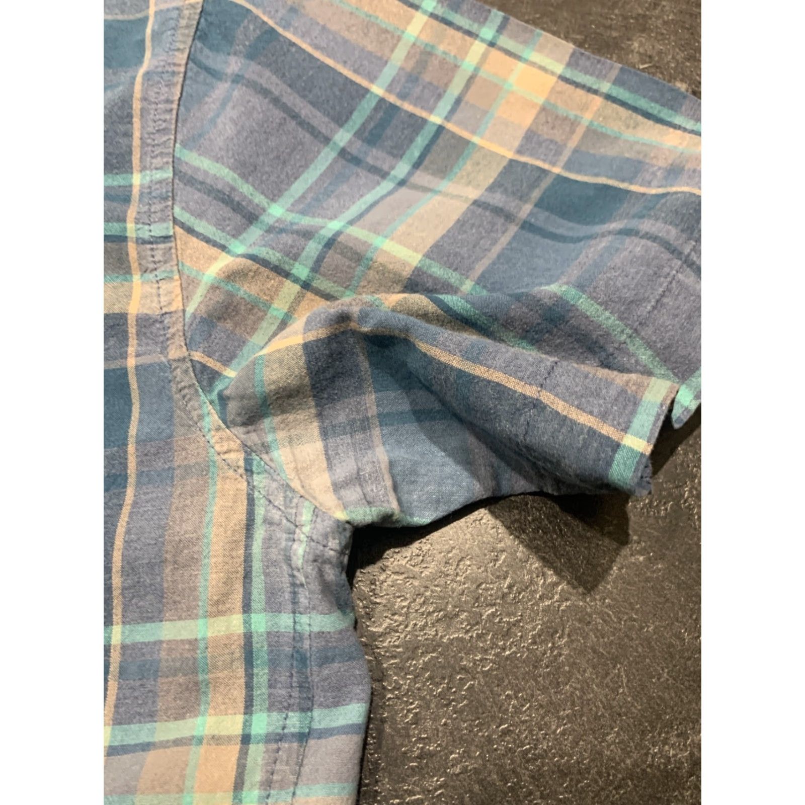 Prana prAna Men's Short Sleeve Button-Down Shirt Blue Plaid XL Casual All Seasons Size US XL / EU 56 / 4 - 5 Thumbnail