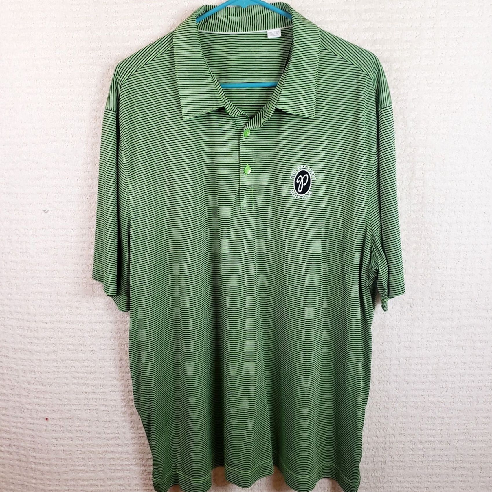 Cutter & Buck Cutter Buck Polo Shirt Men 2XL Green Striped Short Sleeve Collared Polo Shirt Golf Performance Casual Wear Blocked Logo Size US XXL / EU 58 / 5 - 2 Thumbnail