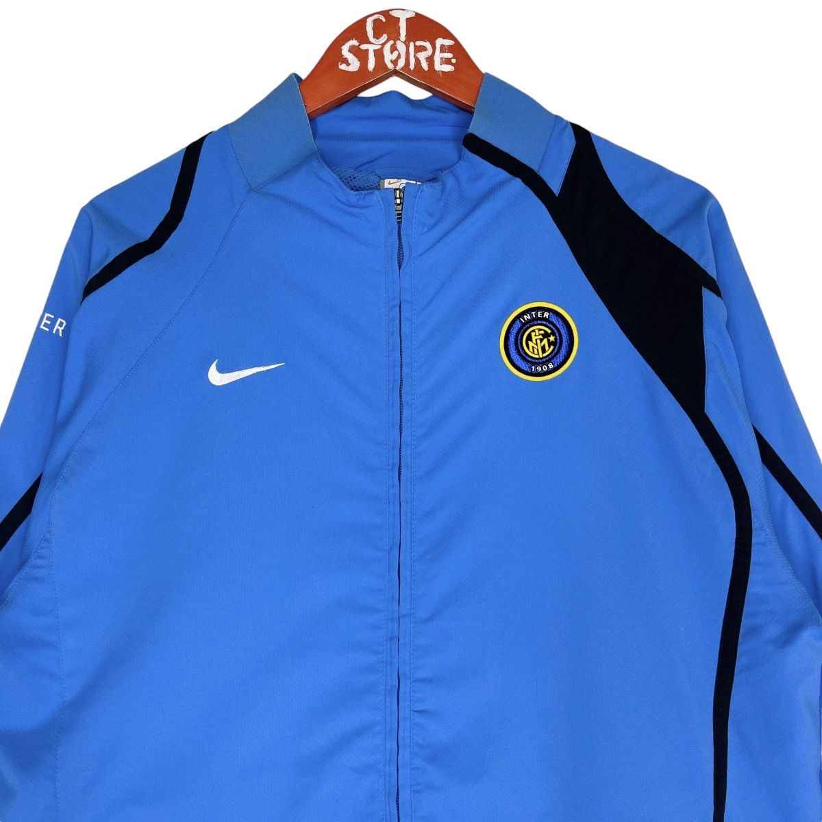 Nike × Vintage Vintage Nike Inter Milan Football Track Jacket (M) Size US M / EU 48-50 / 2 - 3 Thumbnail