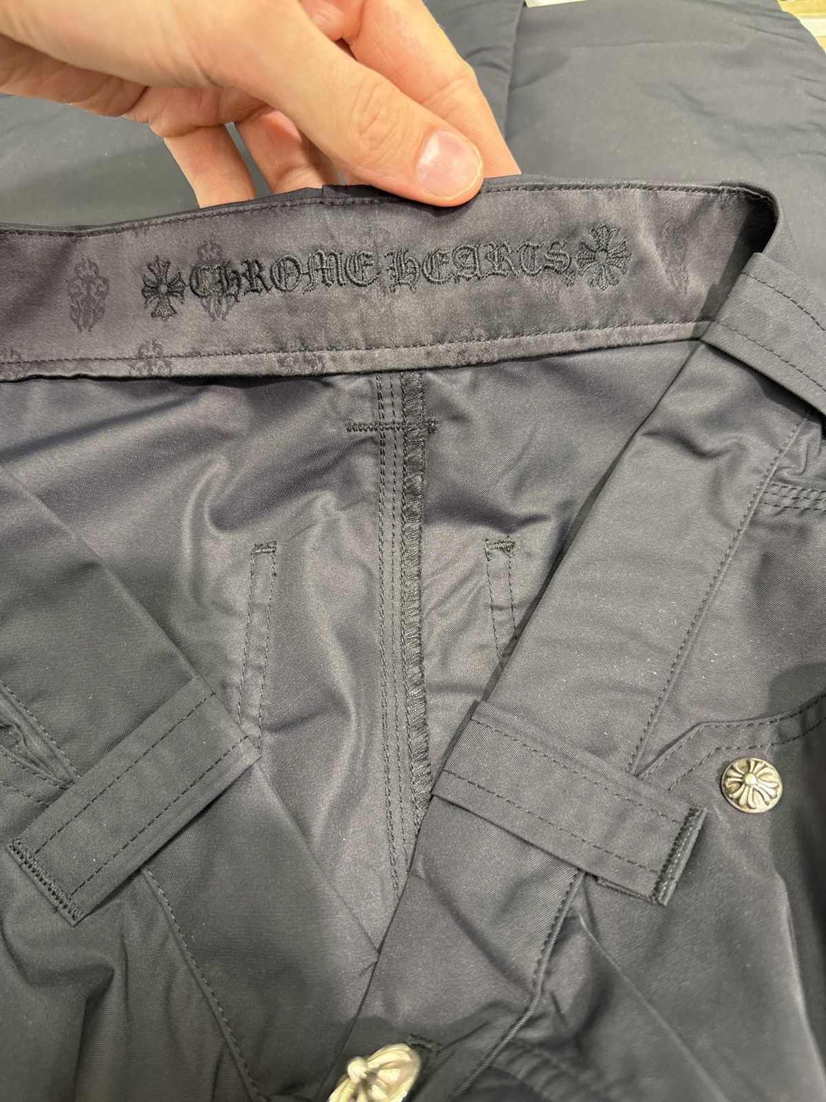Chrome Hearts Chrome Hearts Double Knee Nylon Leather Carpenter Pants Size US 30 / EU 46 - 3 Thumbnail