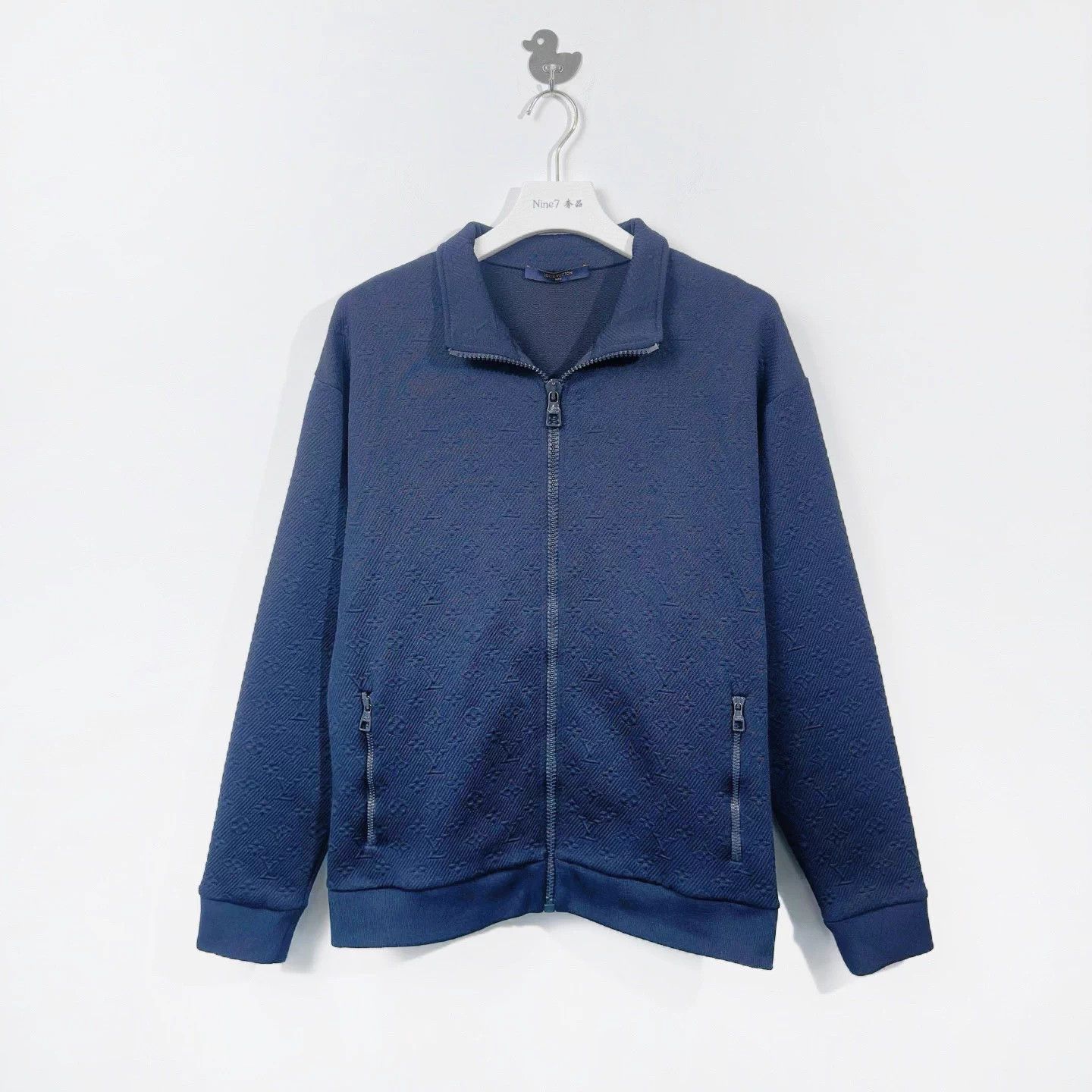 LV Embossed Monogram All Over Logo Midnight Blue Jacket