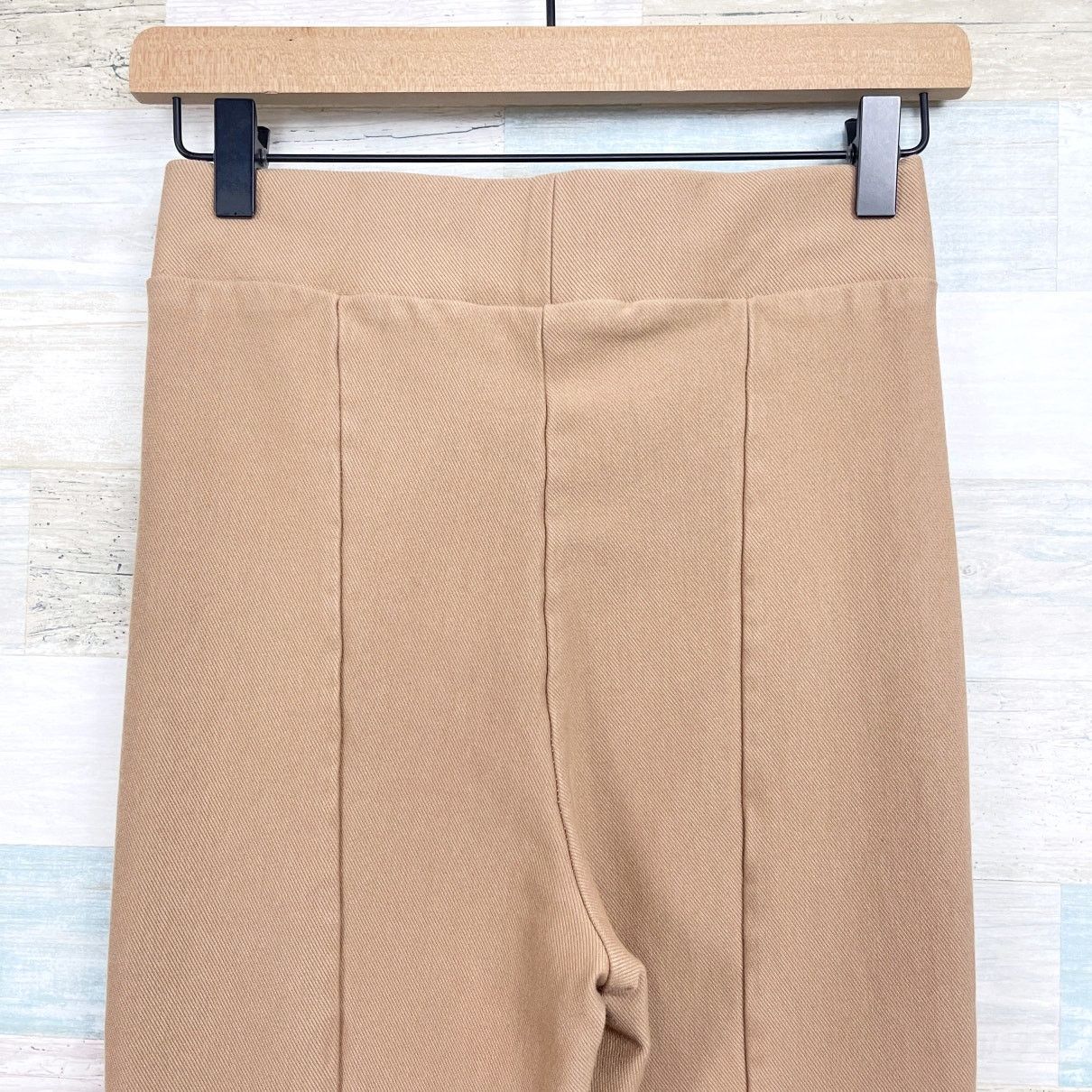Zara ZARA Stretch Twill Knit Flared Pants Brown High Rise Women M Size 26" / US 2 / IT 38 - 4 Thumbnail