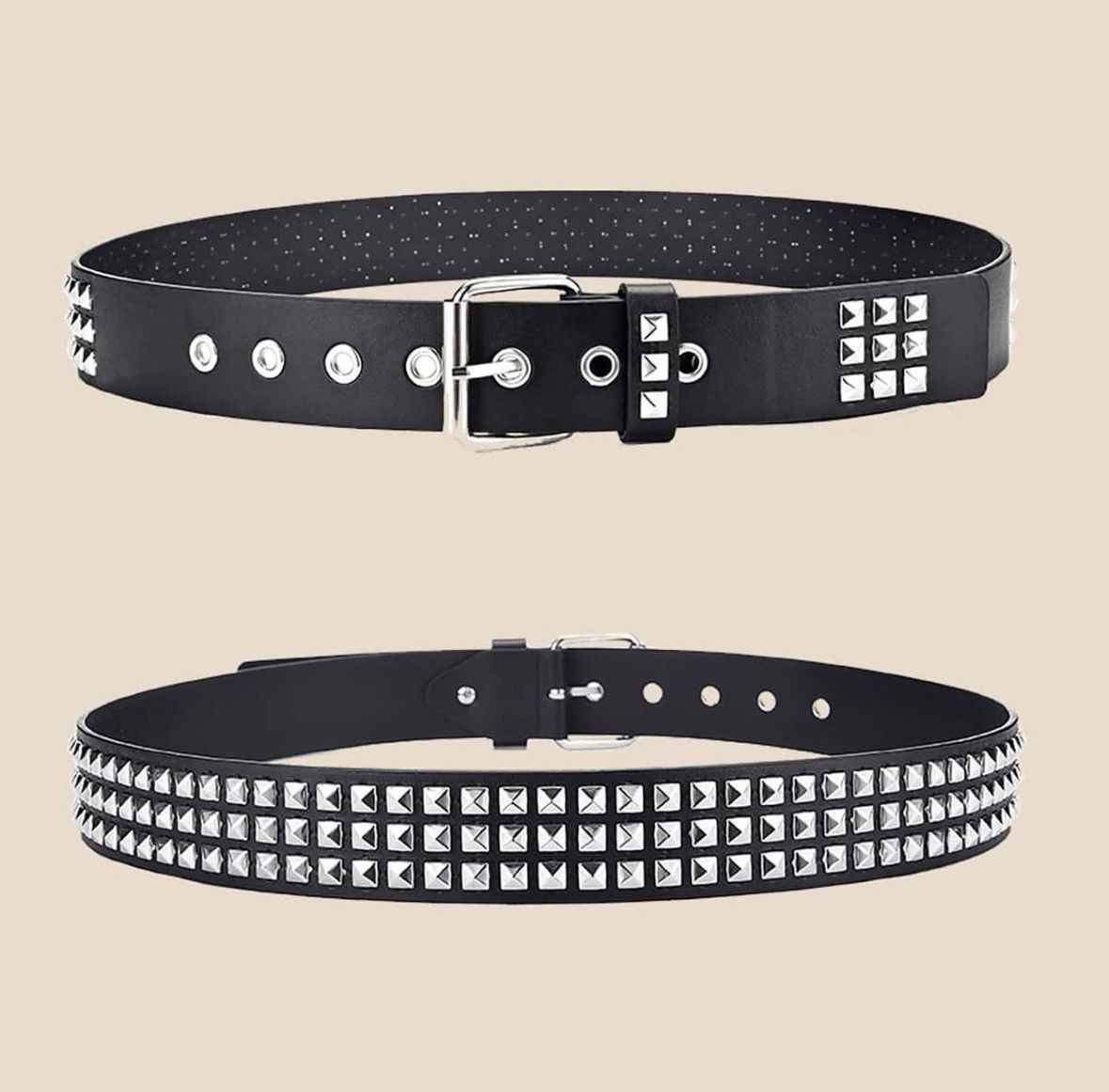 Designer 110cm Pyramid Studded Belt Size ONE SIZE - 2 Thumbnail
