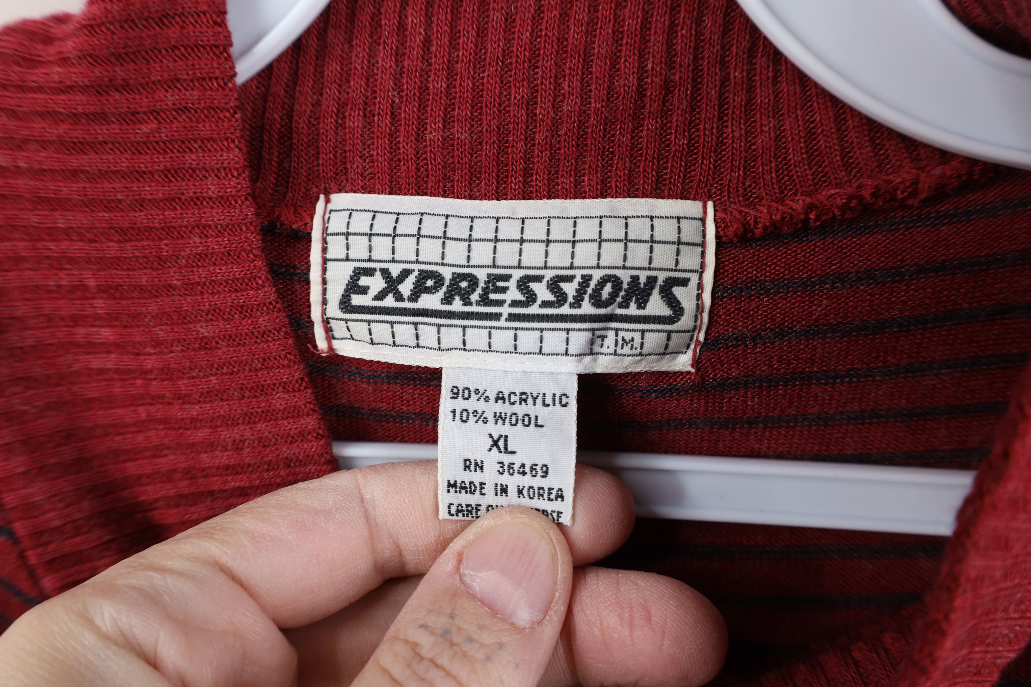 Vintage Vintage 90s Streetwear Blend Knit Striped Pullover T-Shirt Size XL / US 12-14 / IT 48-50 - 6 Thumbnail