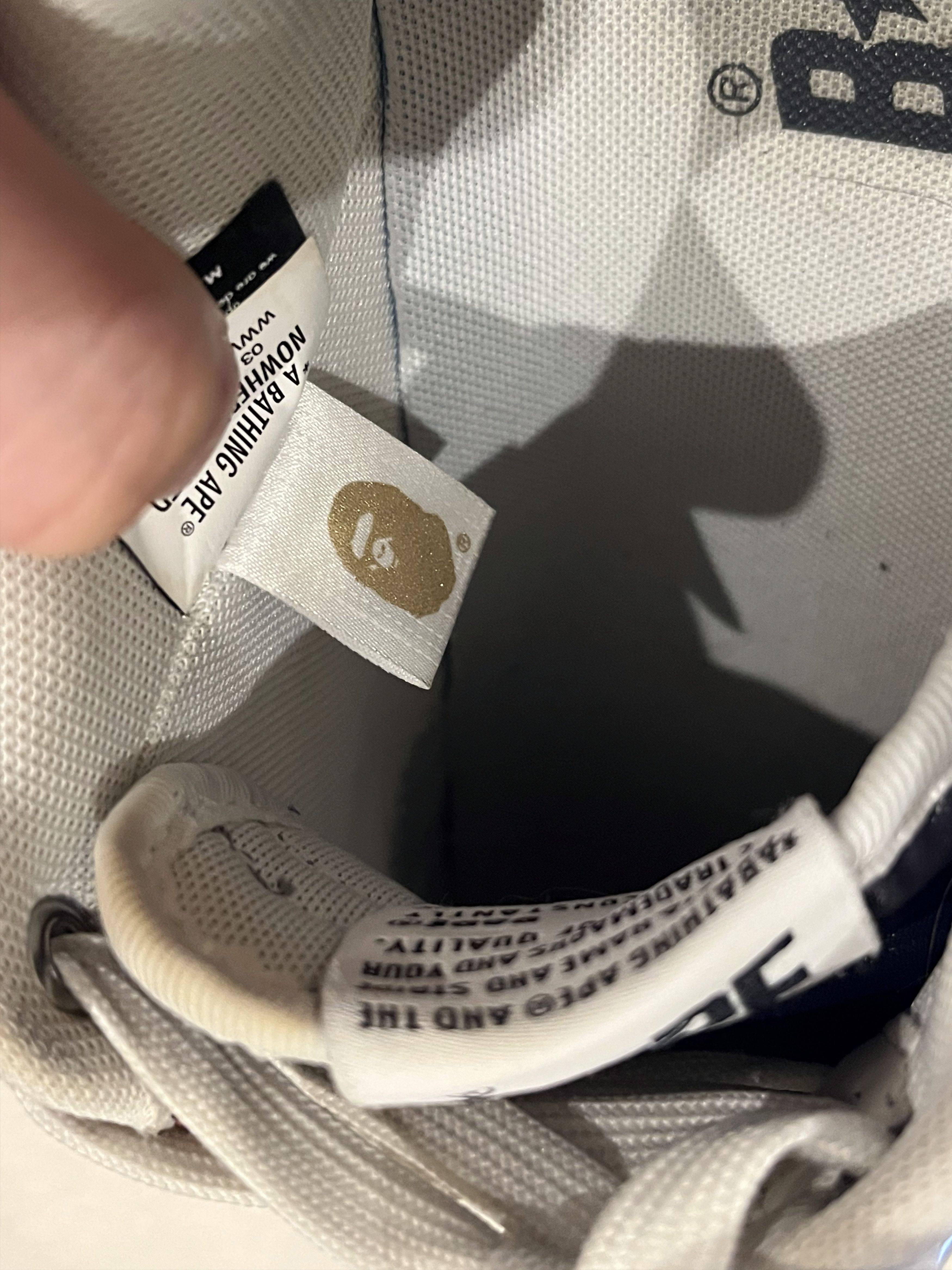 Bape A Bathing Ape Bapestas Grey x Red Size US 11 / EU 44 - 6 Thumbnail
