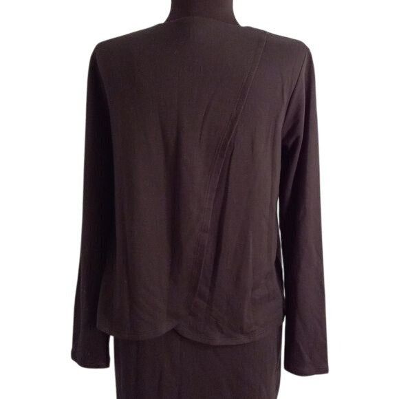 J. Jill Pure Jill XS Luxe Tencel Black Long Sleeve Layered Look Dres Size XS / US 0-2 / IT 36-38 - 7 Thumbnail