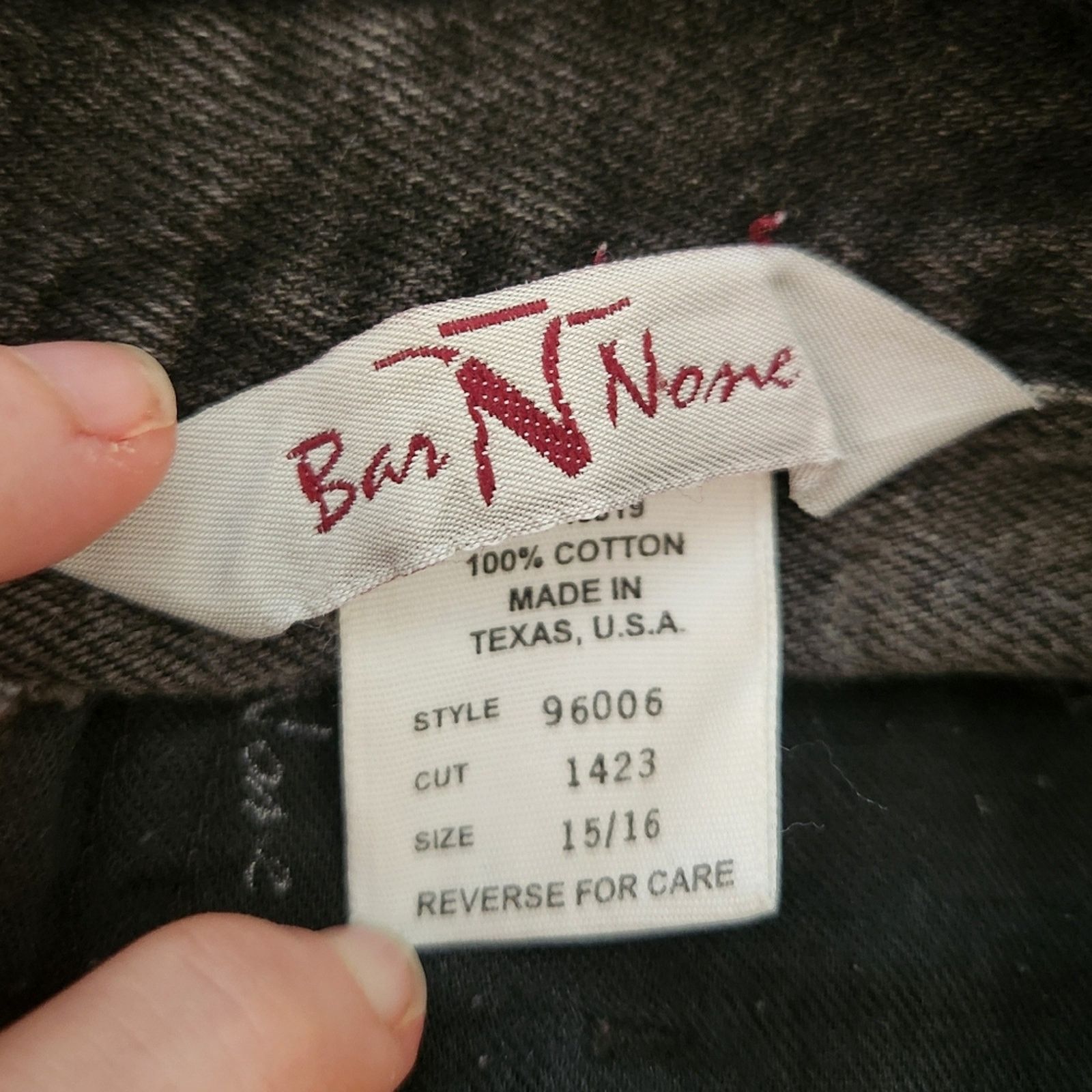 Vintage Vintage Bar None Quarter Horse black jeans 15/16 western 80s Size 33" - 6 Thumbnail
