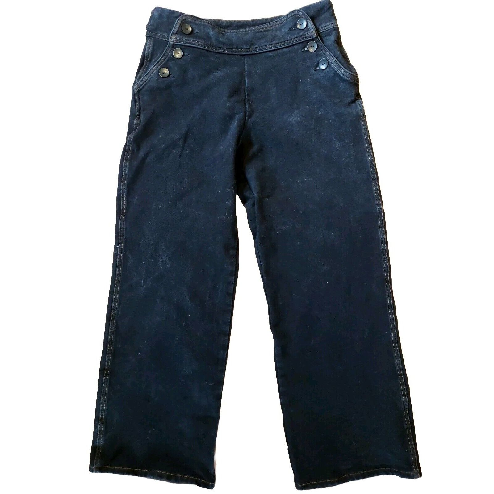 Other TravelSmith Wide Leg Sailor Pants Womens Sz 8 Petite Black B Size 30" / US 8 / IT 44 - 3 Thumbnail