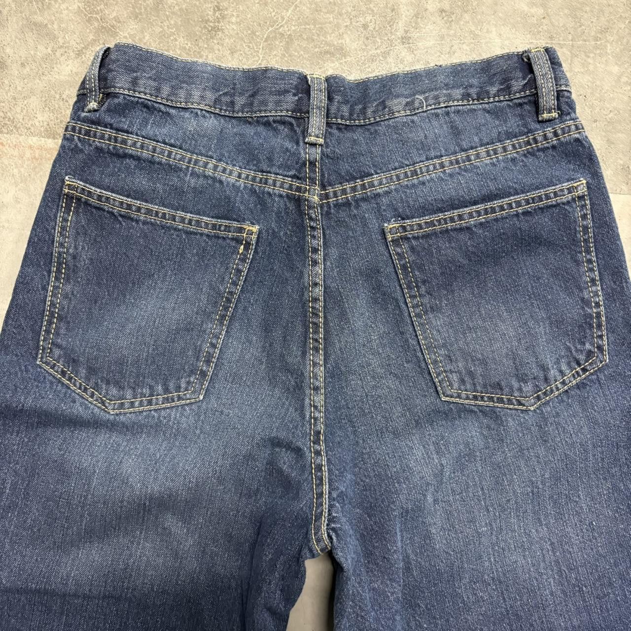 Japanese Brand × Vintage Vintage Y2K/2000s Baggy Dark Wash Denim Jeans! Size US 29 - 5 Thumbnail