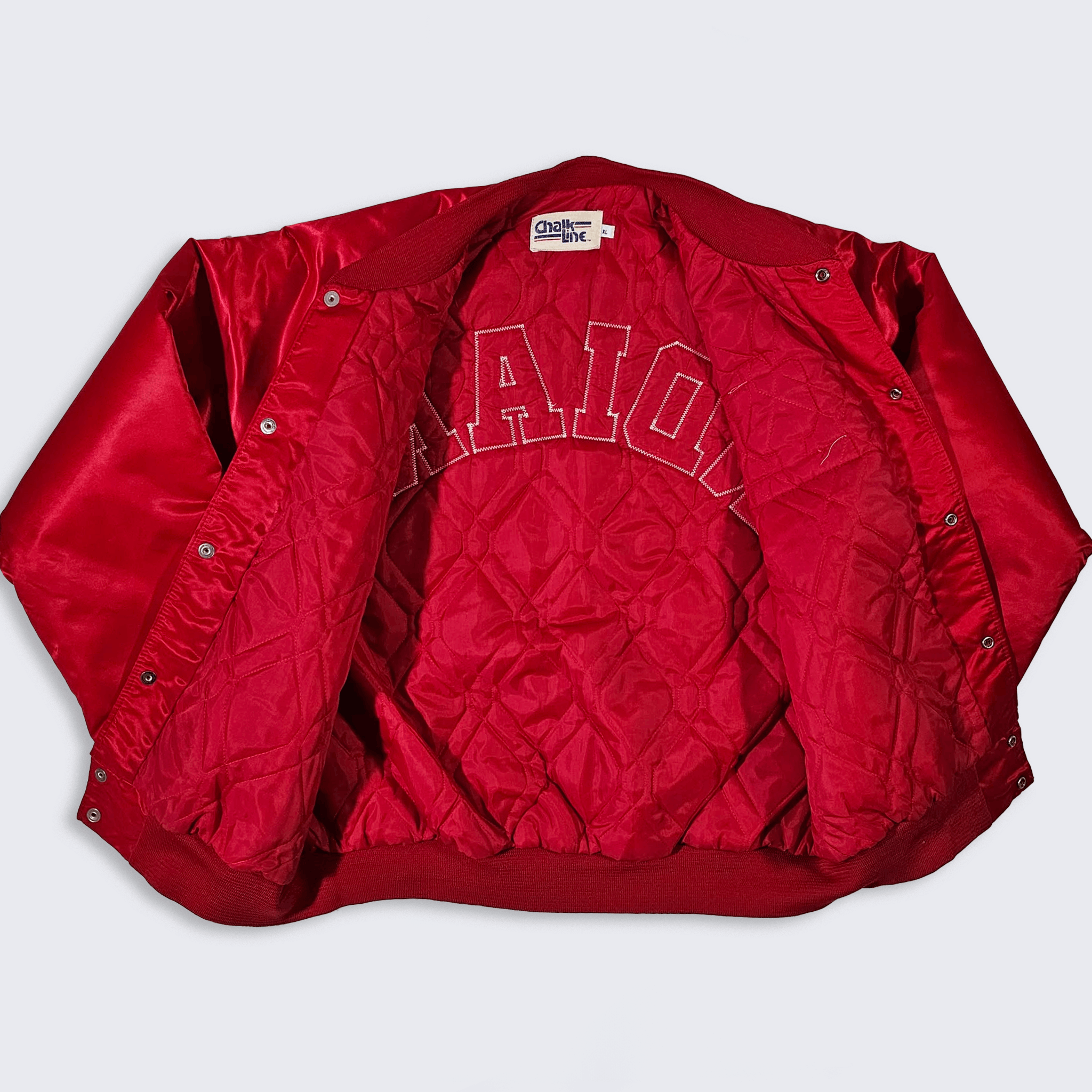 Chalk Line Indiana Hoosiers Vintage 80s Chalk Line Satin Bomber Jacket Size US XL / EU 56 / 4 - 3 Thumbnail