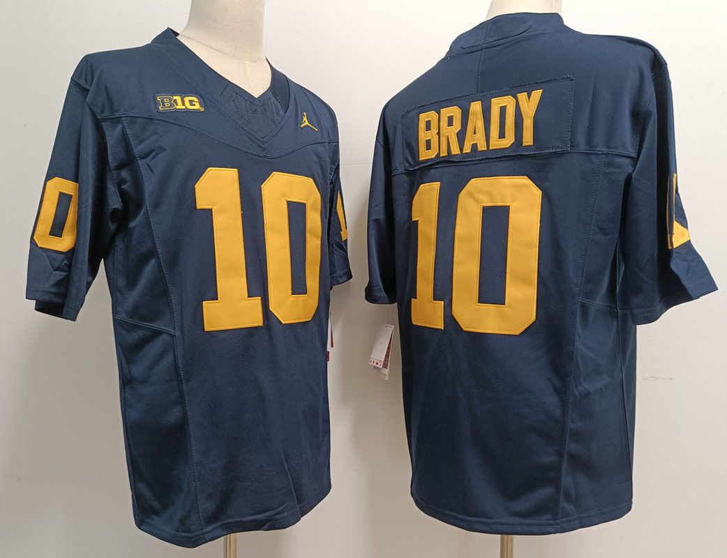 Other Men's Michigan Wolverines Tom Brady Jersey #10 College Navy Size US S / EU 44-46 / 1 - 3 Thumbnail