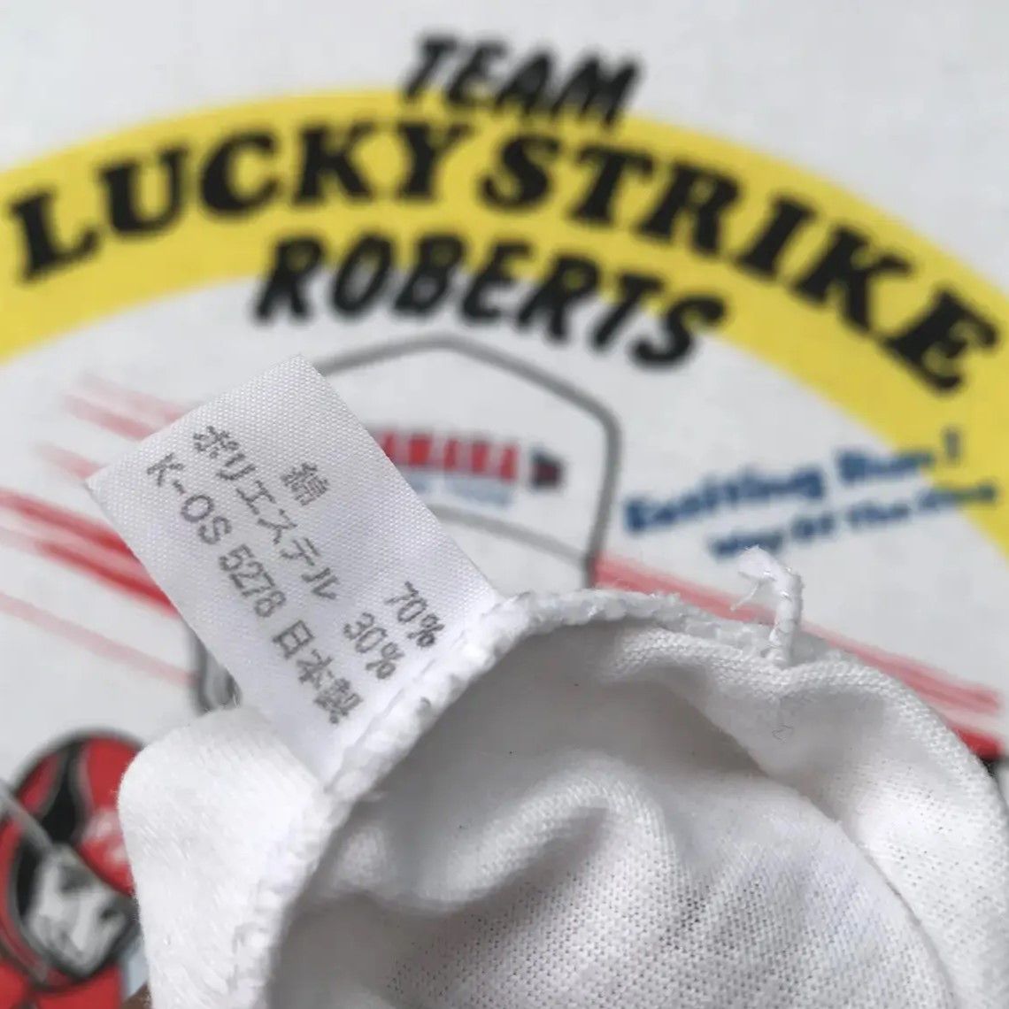 Vintage Vintage Yamaha Team Lucky Strike Roberts Racing Tee Made JPN Size US M / EU 48-50 / 2 - 9 Thumbnail