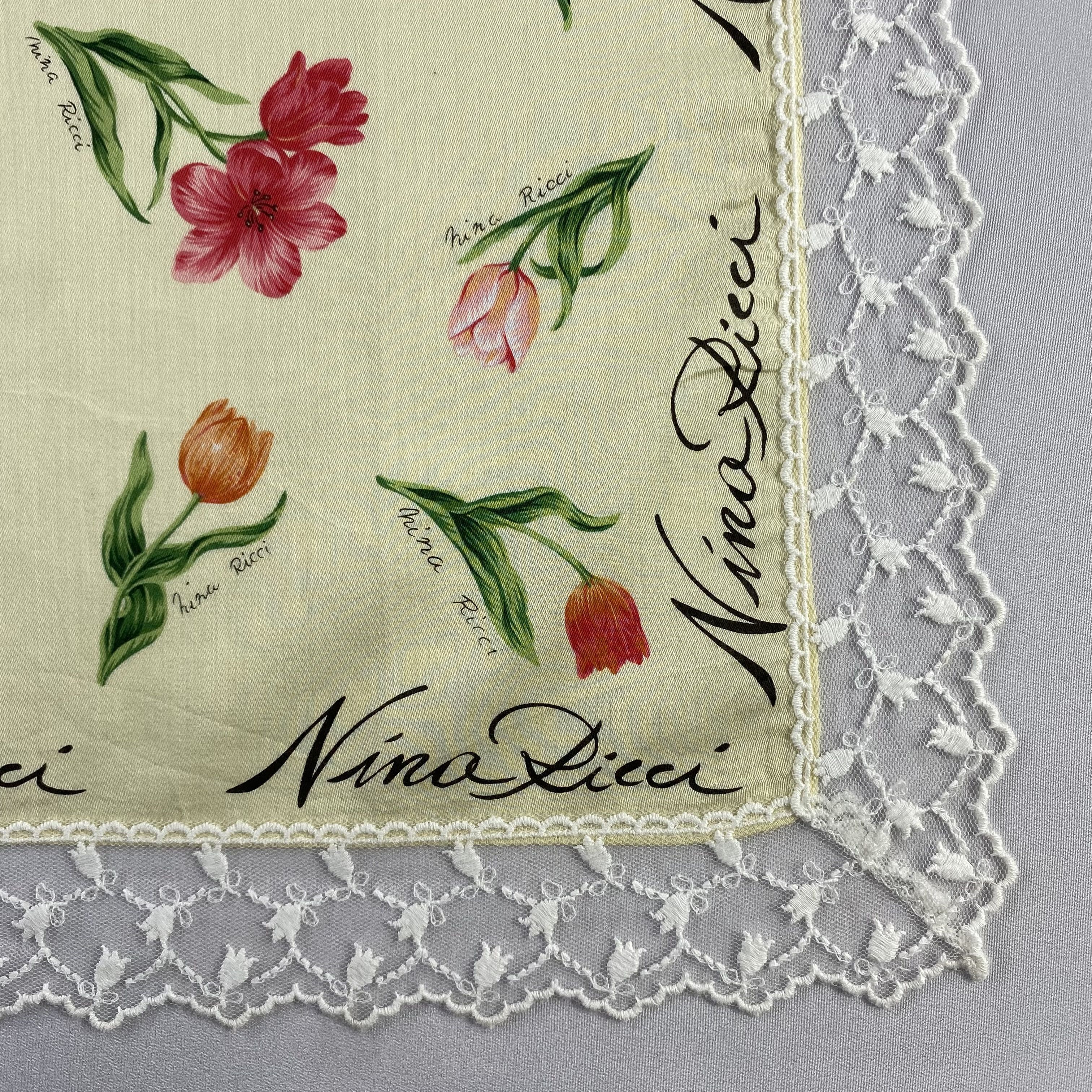 Nina Ricci × Vintage Nina Ricci Handkerchief / Neckerchief / Bandana-P788 Size ONE SIZE - 3 Thumbnail
