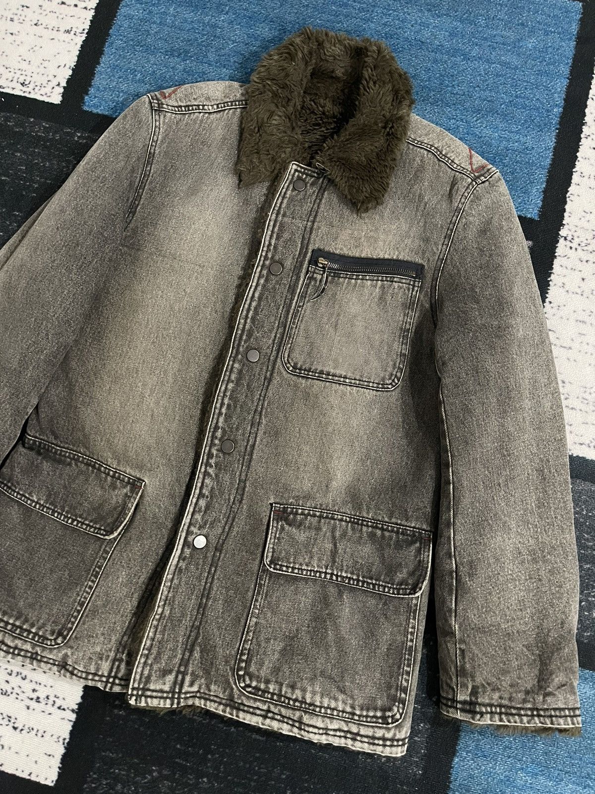 PPFM PPFM Faux Fur Denim Jacket Size US M / EU 48-50 / 2 - 3 Thumbnail