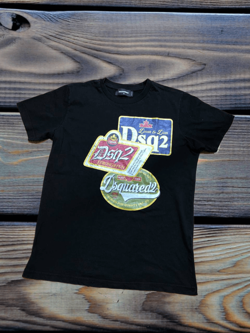Dsquared2 Y2K Dsquared2 Asymmetric Print T-Shirt Rare Hype Size US S / EU 44-46 / 1 - 1 Thumbnail