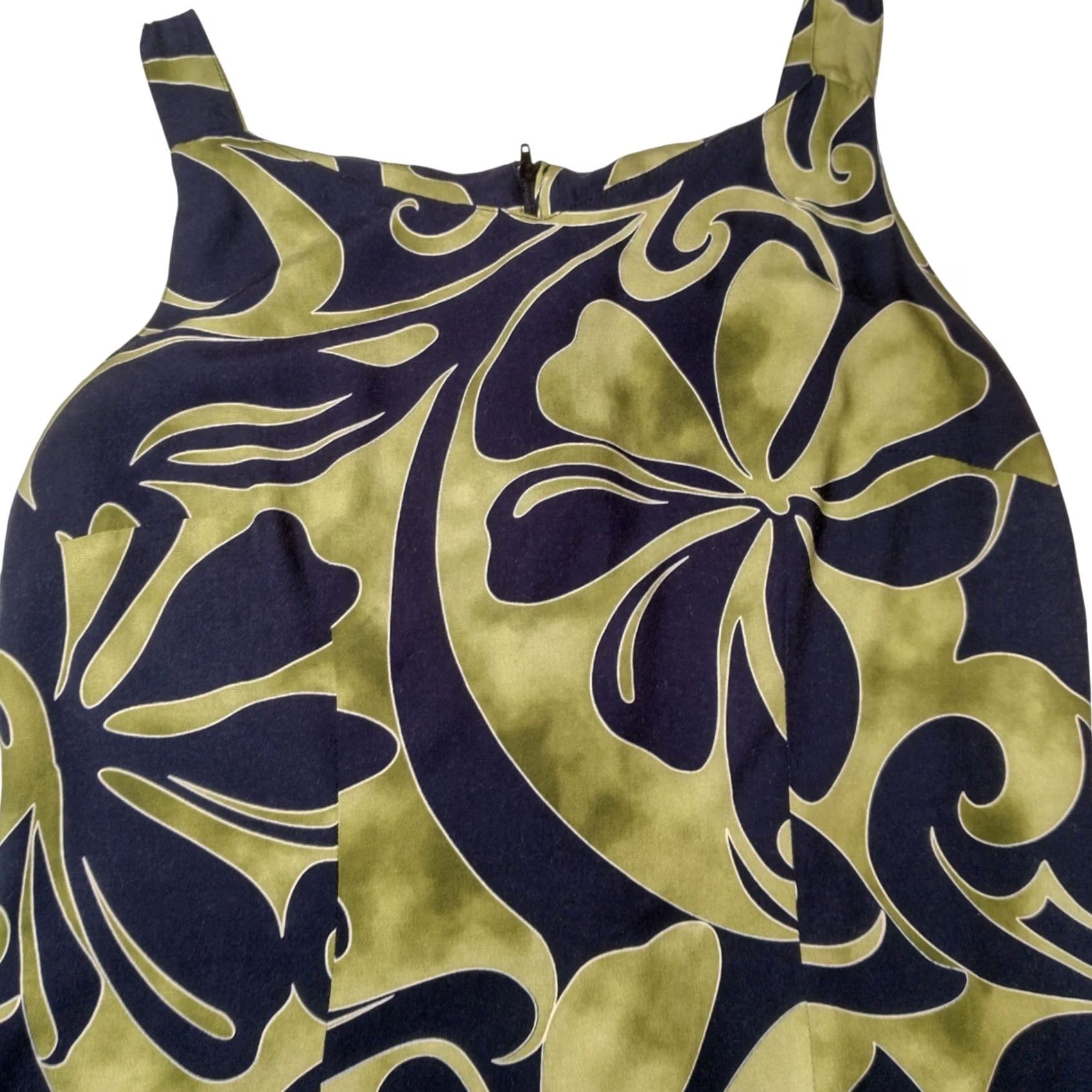 Vintage VINTAGE Sandwich Isle Hawaiian Dress Beach Island Floral Green M Short Sleeveless Rayon Woman Size M / US 6-8 / IT 42-44 - 3 Thumbnail