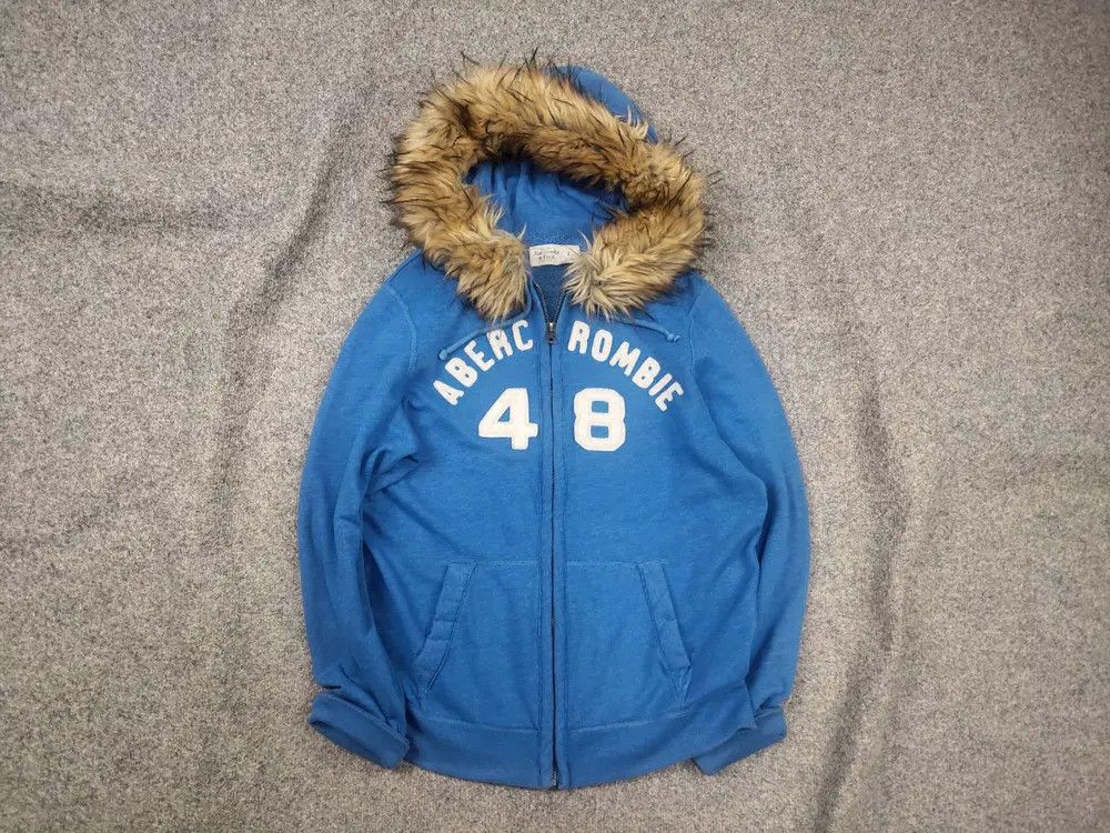 Abercrombie & Fitch Vintage Y2K Hollister Faux Fur Purple Hoodie 2