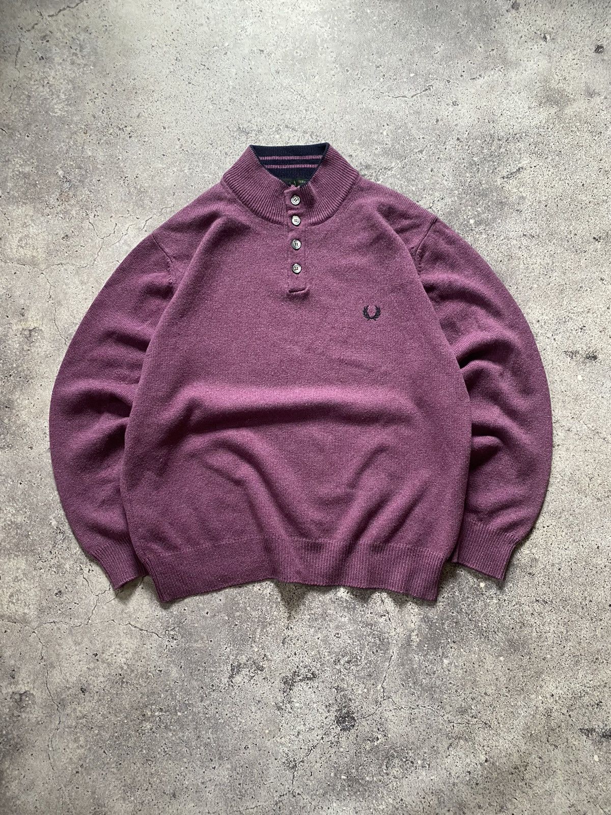 Fred Perry × Vintage Vintage Fred Perry Wool England Sweater made in Italy Size US M / EU 48-50 / 2 - 1 Thumbnail