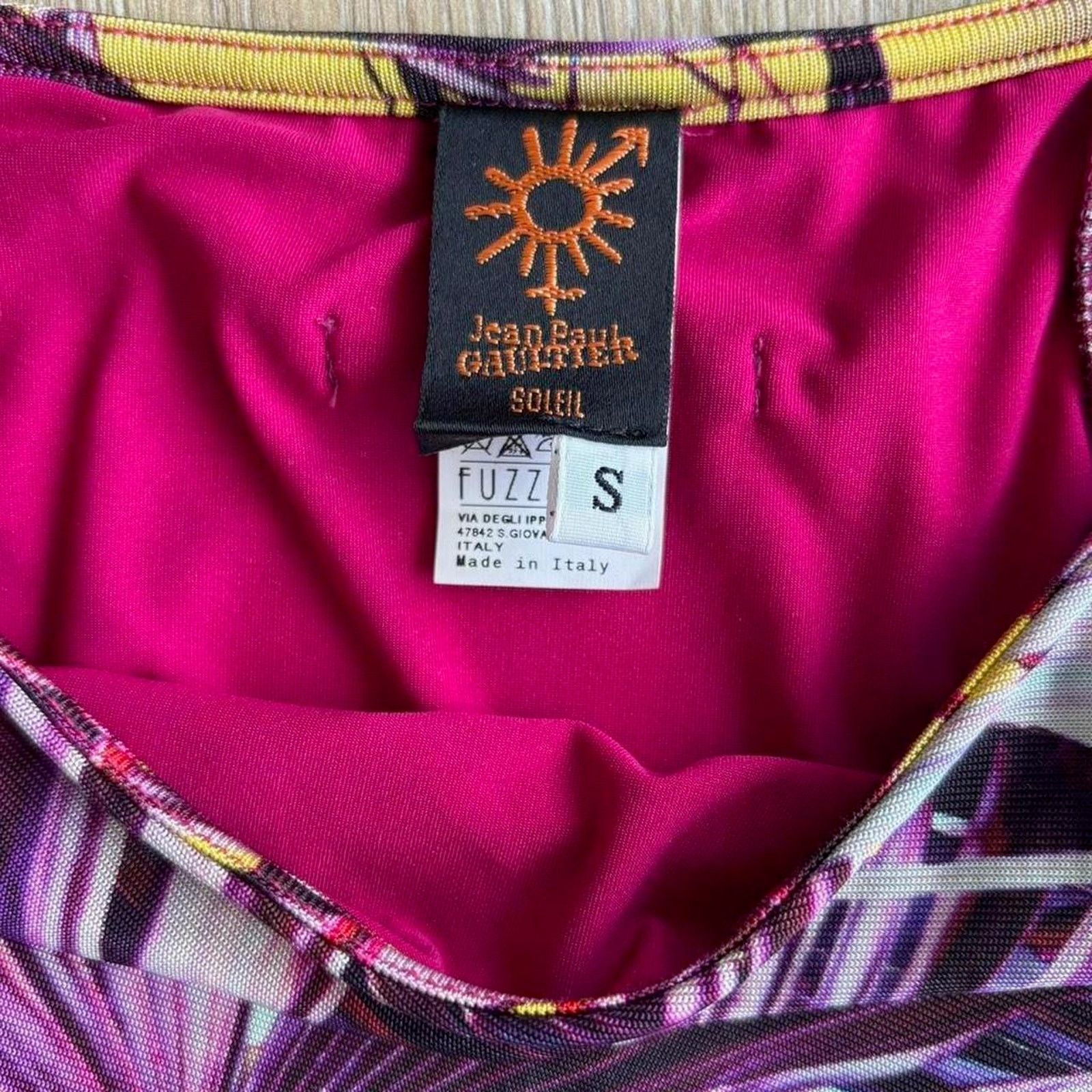 Jean Paul Gaultier Jean Paul Gaultier Soleil Women’s Sheath Dress Purple/Yellow Size S / US 4 / IT 40 - 7 Thumbnail