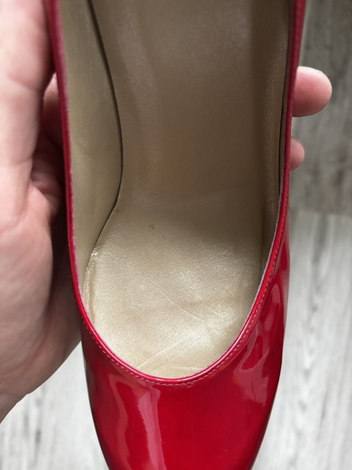 Stuart Weitzman Stuart Weitzman Red Patent Leather Platform Heels Minor Flaw Size US 9 / IT 39 - 17 Thumbnail