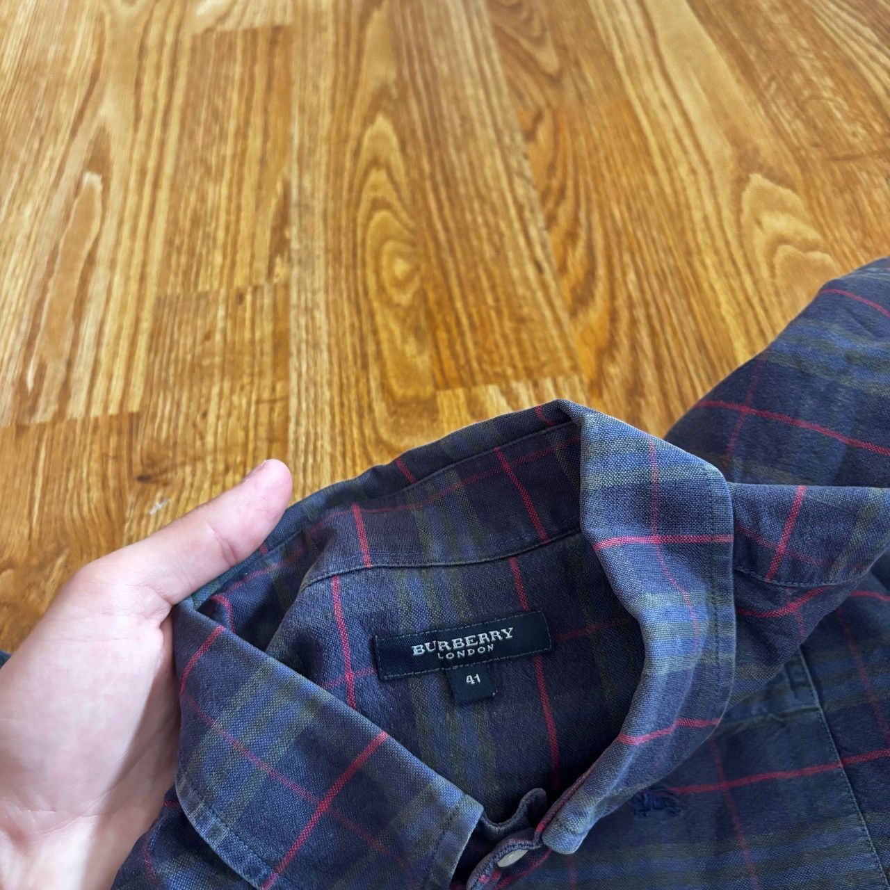 Burberry Burberry Men’s Multi Color Plaid Cotton Flannel Button L Size US L / EU 52-54 / 3 - 5 Thumbnail
