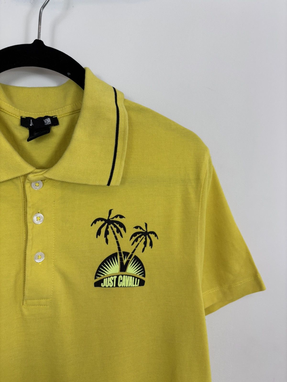 Just Cavalli Just Cavalli Beachwear Men’s Yellow Short Sleeve Polo Shirt Size US L / EU 52-54 / 3 - 4 Thumbnail