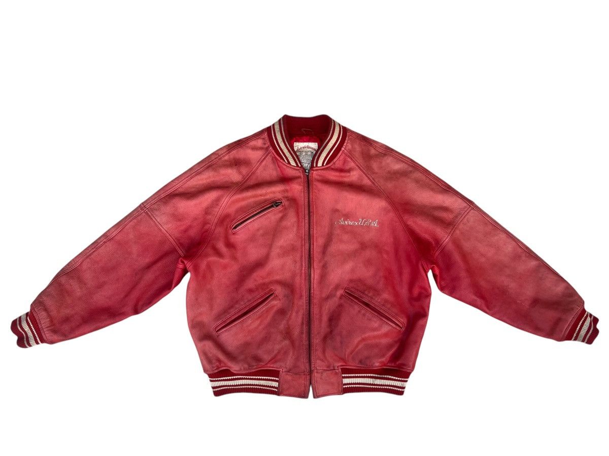 Avirex 90s Avirex Muddy Patina Leather Flight Jacket Military Size US M / EU 48-50 / 2 - 10 Thumbnail