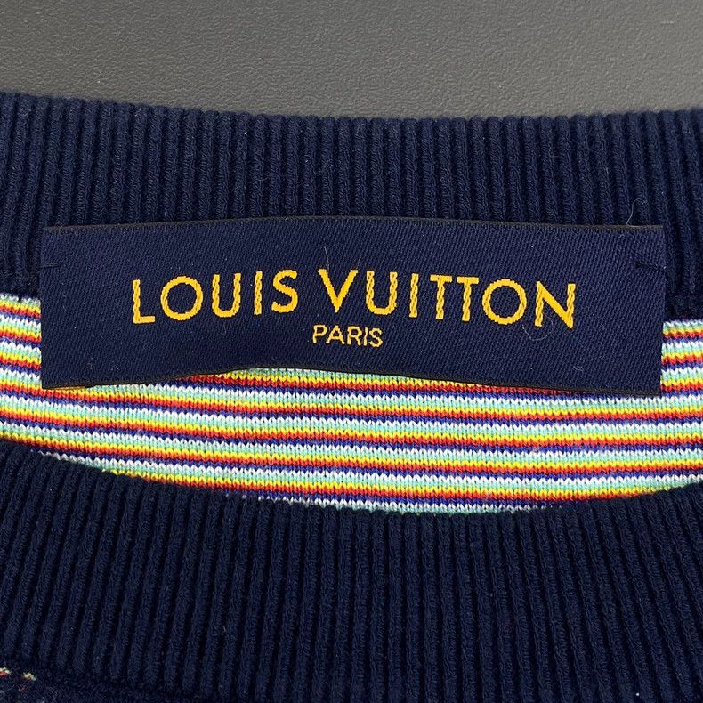 Louis Vuitton Louis Vuitton Navy blue colorful hollowed-out full-print sw Size US L / EU 52-54 / 3 - 5 Thumbnail