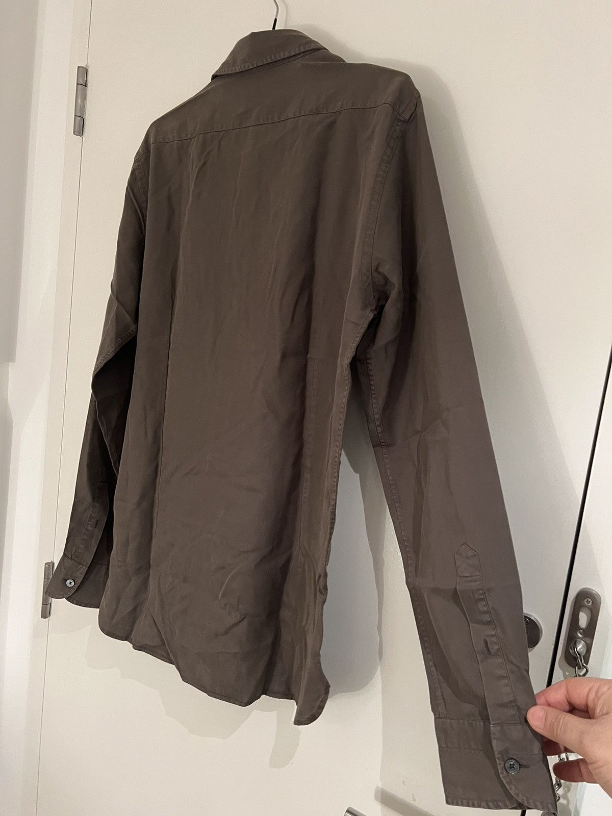 Tom Ford TOM FORD Long Sleeves Brown Shirt 15.3/4 40 100% LYOCELL Size US M / EU 48-50 / 2 - 6 Thumbnail