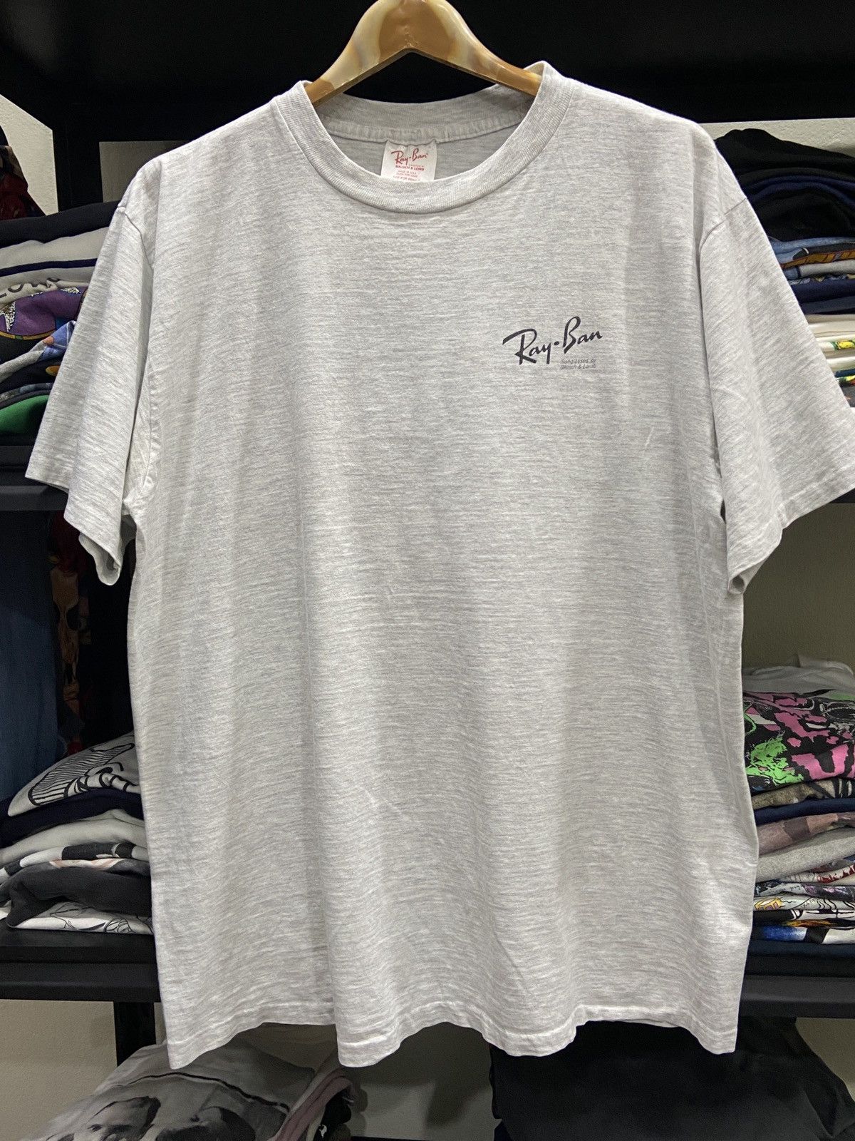 Bausch & Lomb × RayBan Vintage 90s RayBan Cats Bausch & Lomb Sunglasses T-Shirt Size US XL / EU 56 / 4 - 2 Thumbnail
