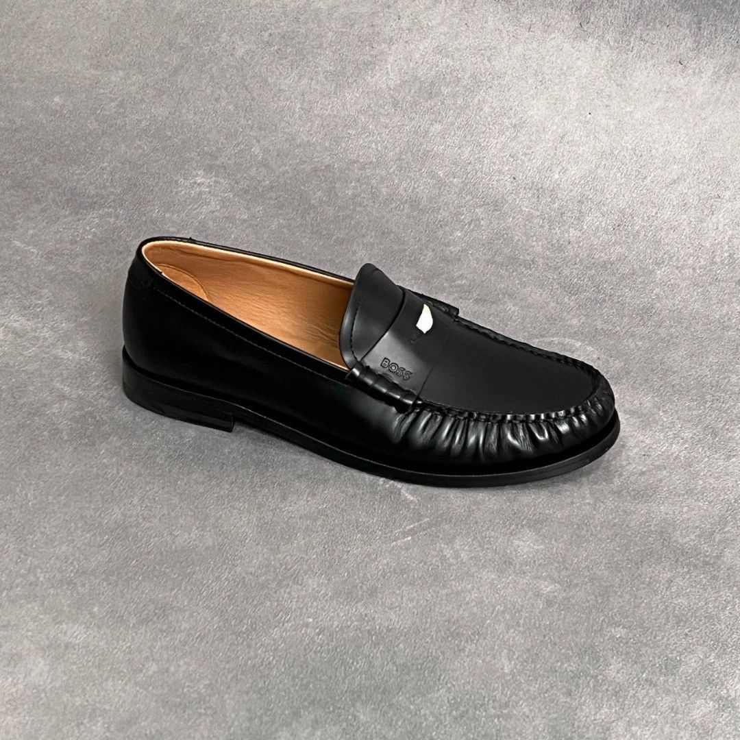 Hugo Boss HUGO BOSS Black Leather Loafers Size US 9 / IT 39 - 6 Thumbnail