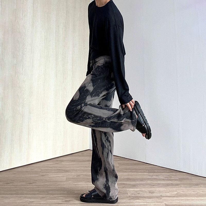 Japanese Brand × Jean Retro loose gradient straight tie dye jeans Size US 32 / EU 48 - 3 Thumbnail