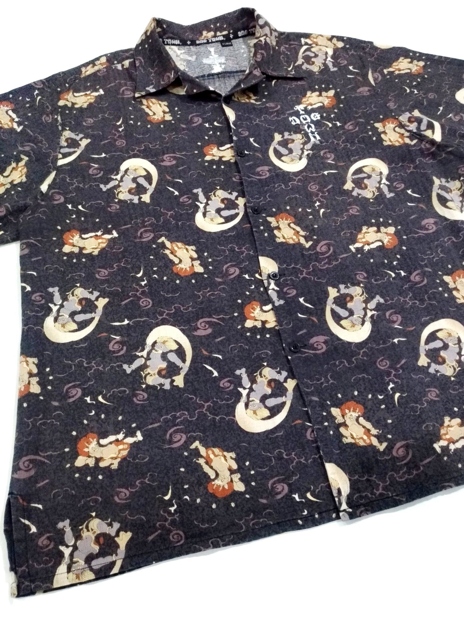 Dogtown Rare! Vintage Dogtown Black Dragon Fujin Raijin Motif Shirt Size US XL / EU 56 / 4 - 4 Thumbnail