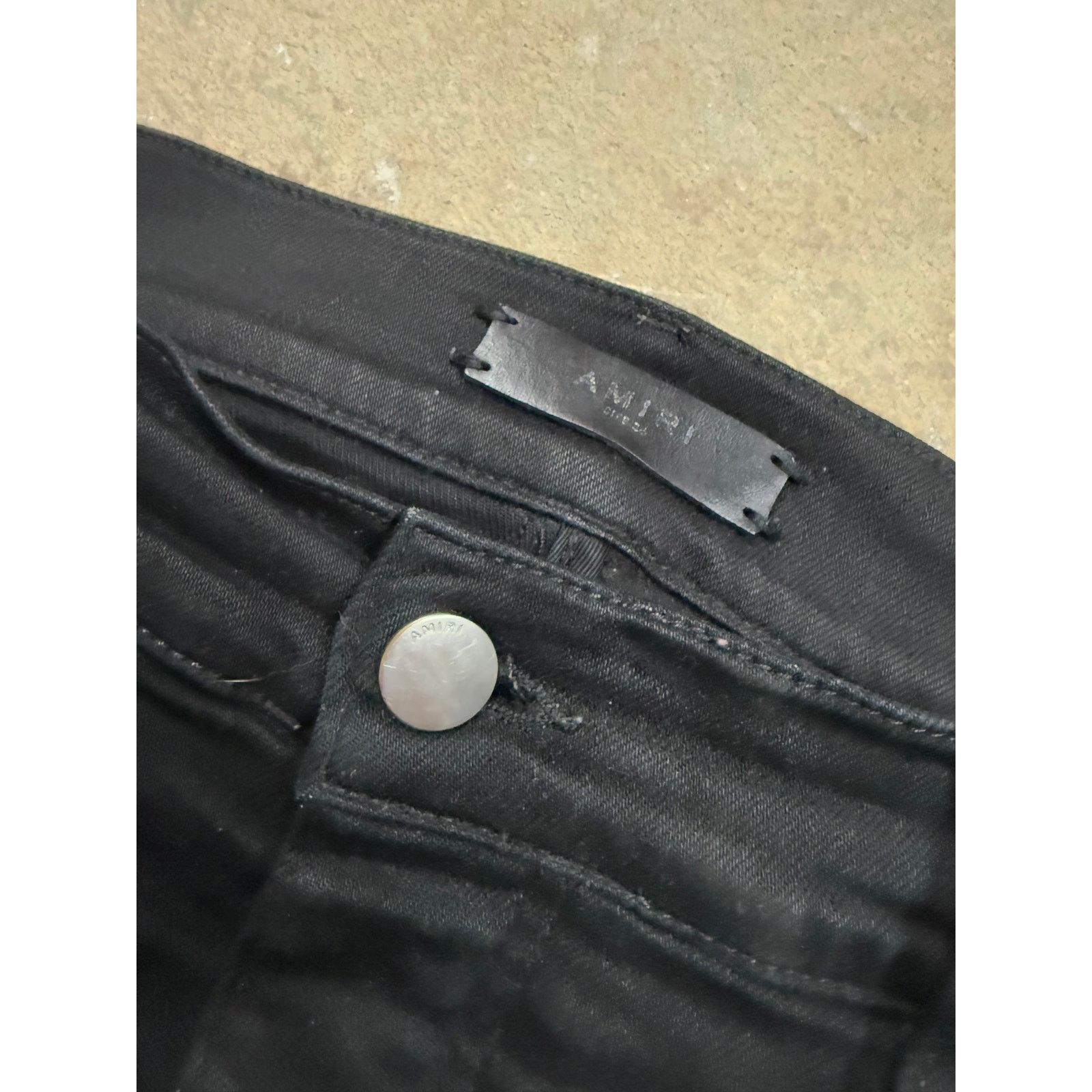 Amiri MX1 Black Paisley Patch Used 36
