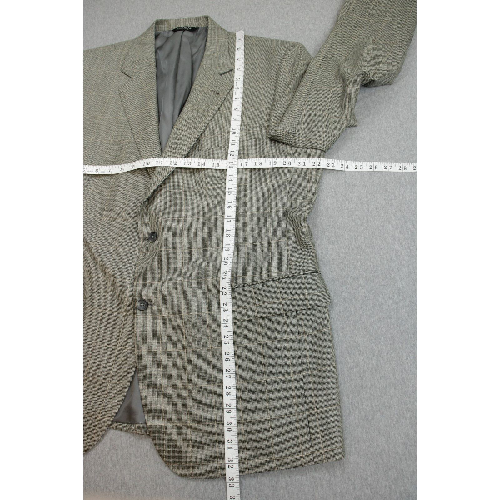 Jos. A. Bank Jos A Bank Blazer Mens 44R Windowpane Silk Wool Signature Size 44R - 9 Thumbnail