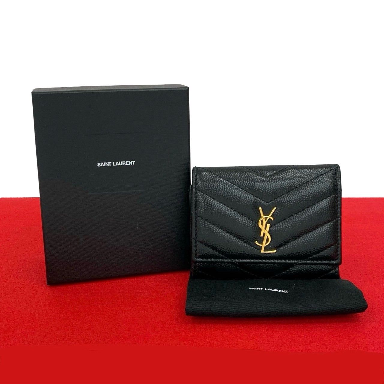 Yves Saint Laurent Yves Saint Laurent Black Leather Size ONE SIZE - 1 Thumbnail