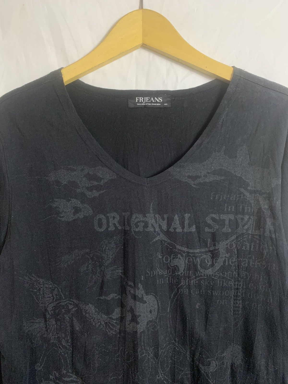 Japanese Brand Fr Jeans Faded black longsleve Size US M / EU 48-50 / 2 - 2 Thumbnail