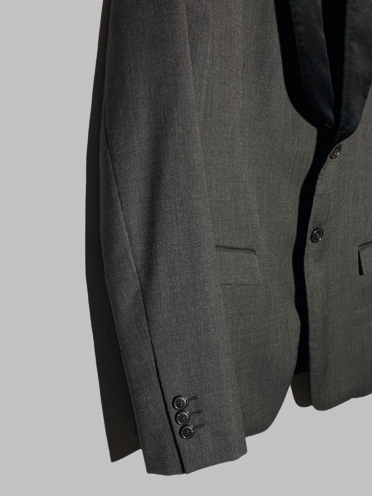 Emporio Armani Emporio Armani Green Line Black Velour Lapel Wool Blazer Size 54R - 9 Thumbnail