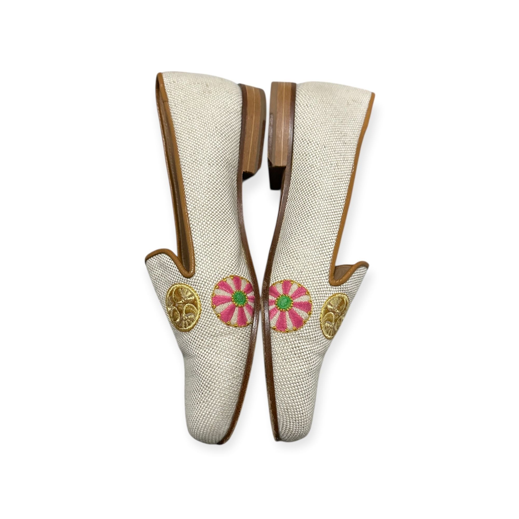 Stubbs & Wootton Stubbs & Wootton Embroidered Flax Straw Loafers Size 7 Size US 7 / IT 37 - 5 Thumbnail