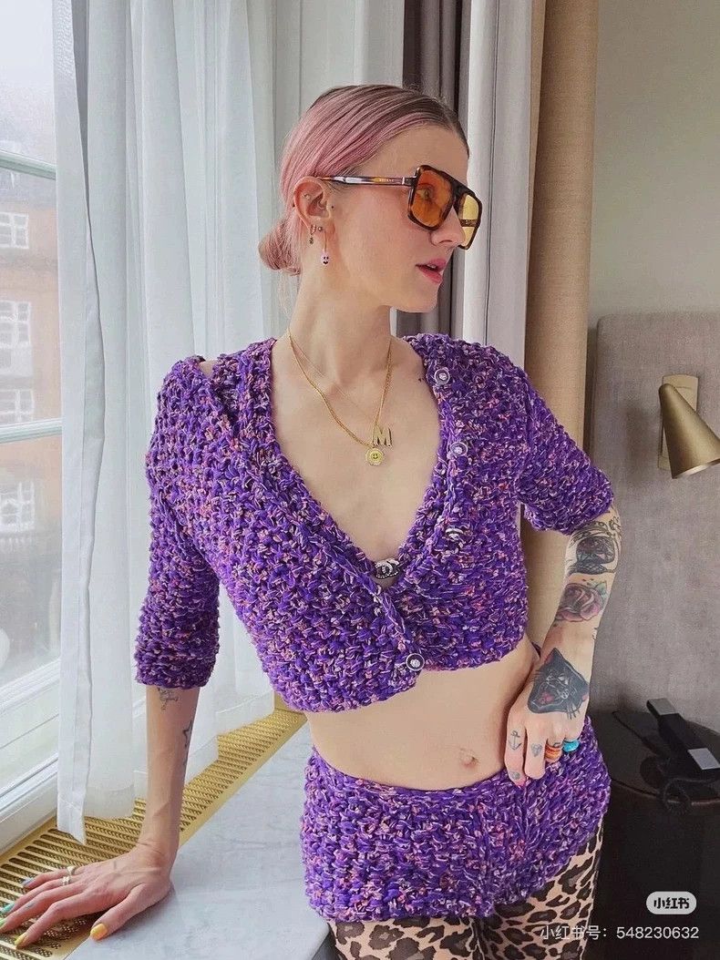 Chanel Chanel 22p early spring purple mixed color braided vest Size XS / US 0-2 / IT 36-38 - 8 Thumbnail