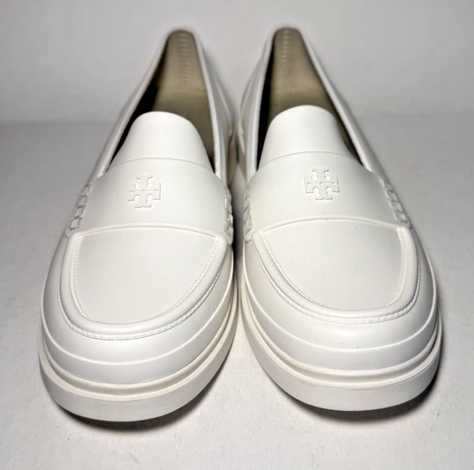 Other TORY BURCH Waterproof Rubber Rain Loafer Shoes Off-White Size US 7 / IT 37 - 2 Thumbnail