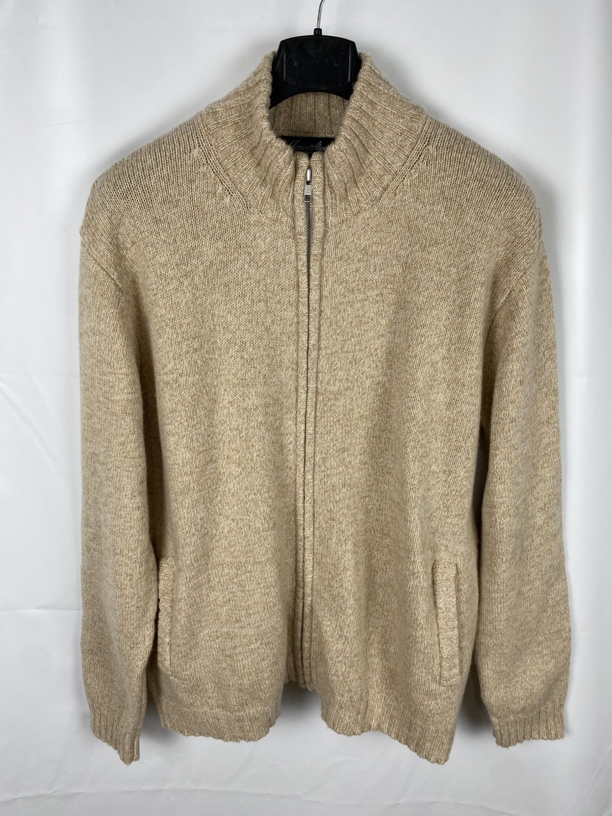 Designer James Alexander Full Zip Wool Sweater size L Size US L / EU 52-54 / 3 - 1 Thumbnail